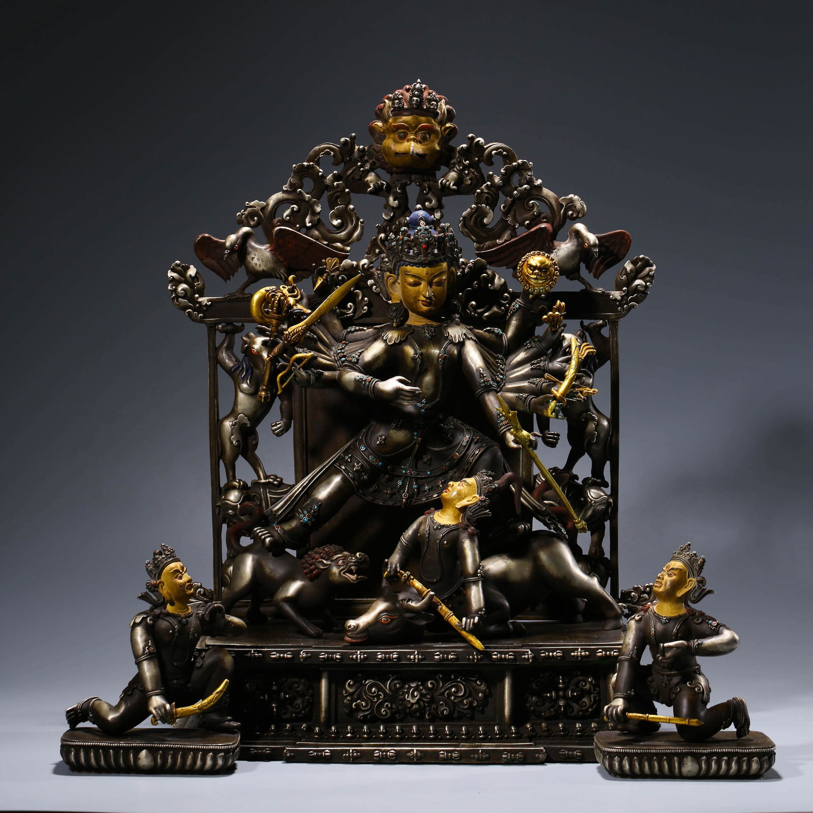 A CHINESE BRONZE GUHYASAMAJA STATUE (1 of 13)