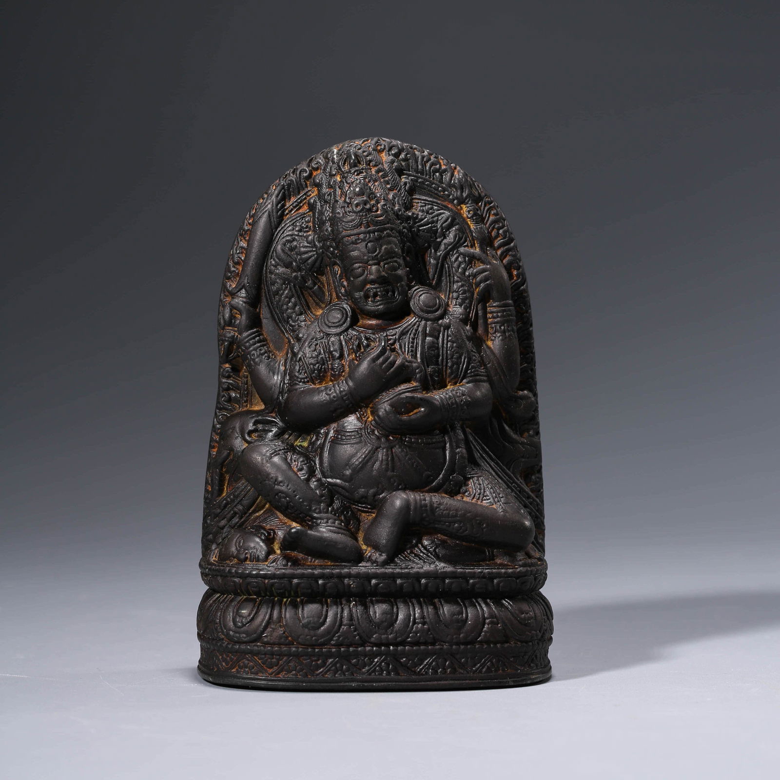 A CHINESE STONE MAHAKALA STATUE (1 of 7)