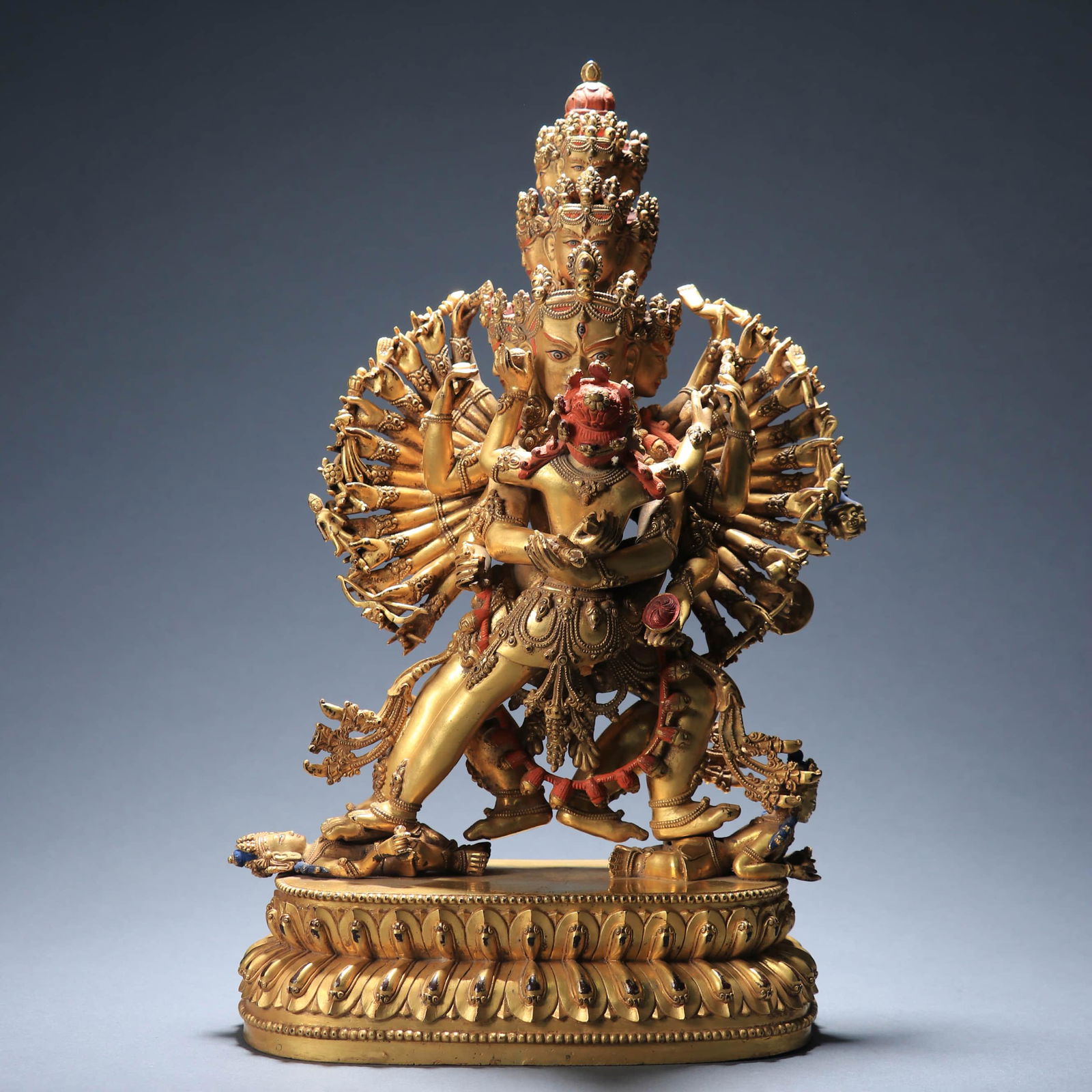 A Gilt Bronze Statue Of Samvara (1 of 11)