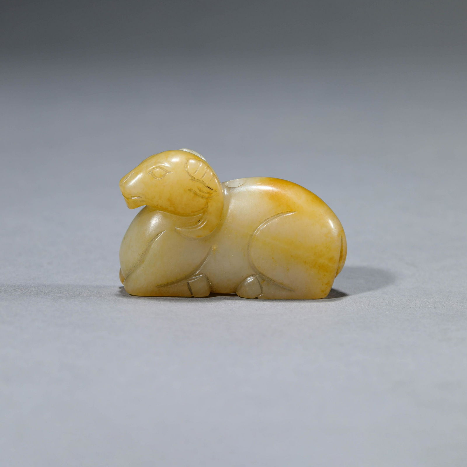 Carved Jade Ram Ornament (1 of 5)