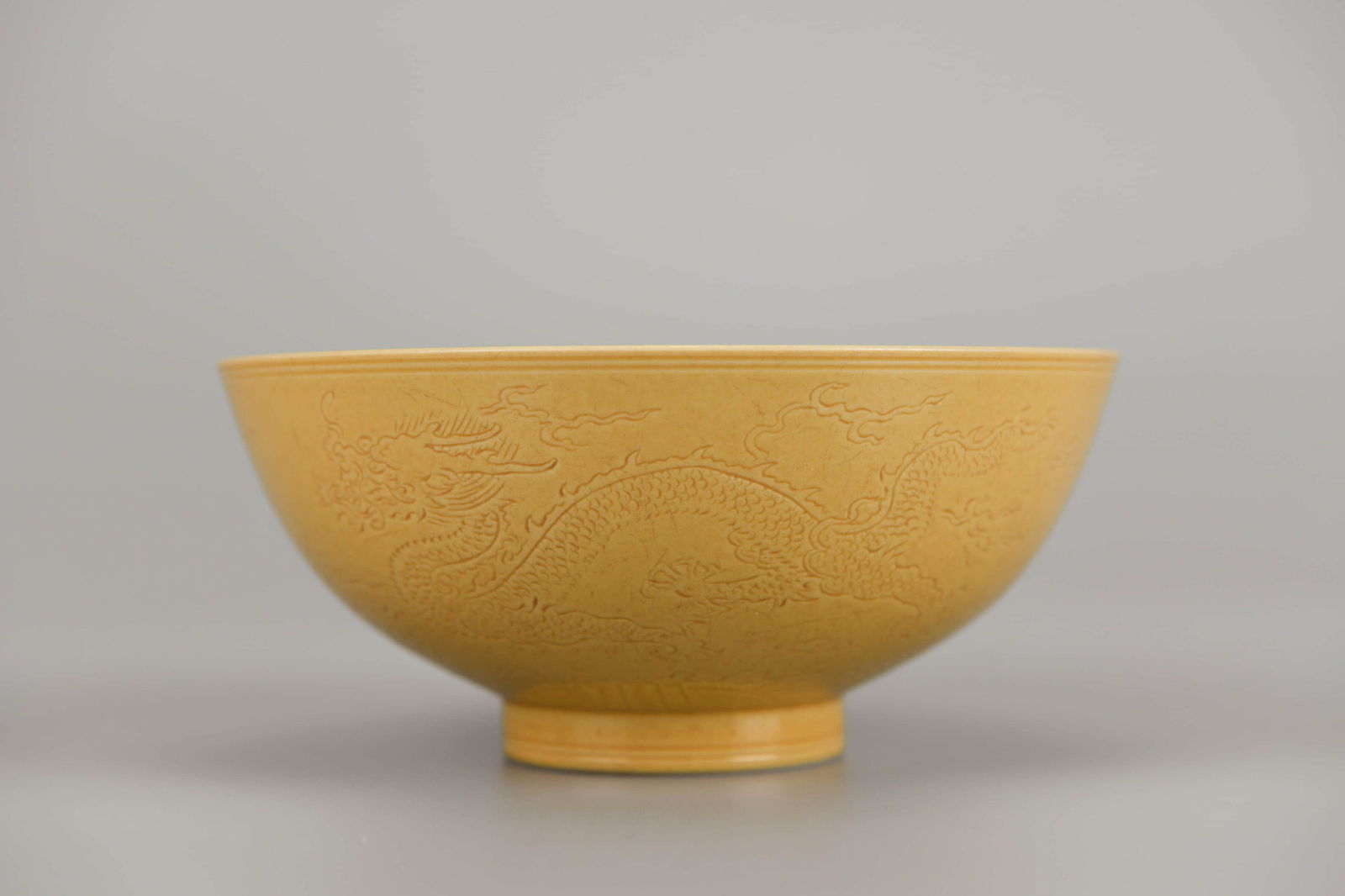 Incised Yellow Glaze Dragon Bowl Guangxu Mark (1 of 7)