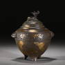 Bronze gilt floral censer