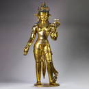 Gilt-Bronze Statue of Manjushri