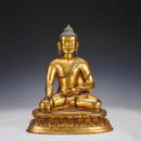 Gilded Bronze Statue of Sakyamuni