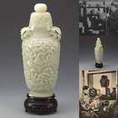 A Superb White Jade Landscape Vase