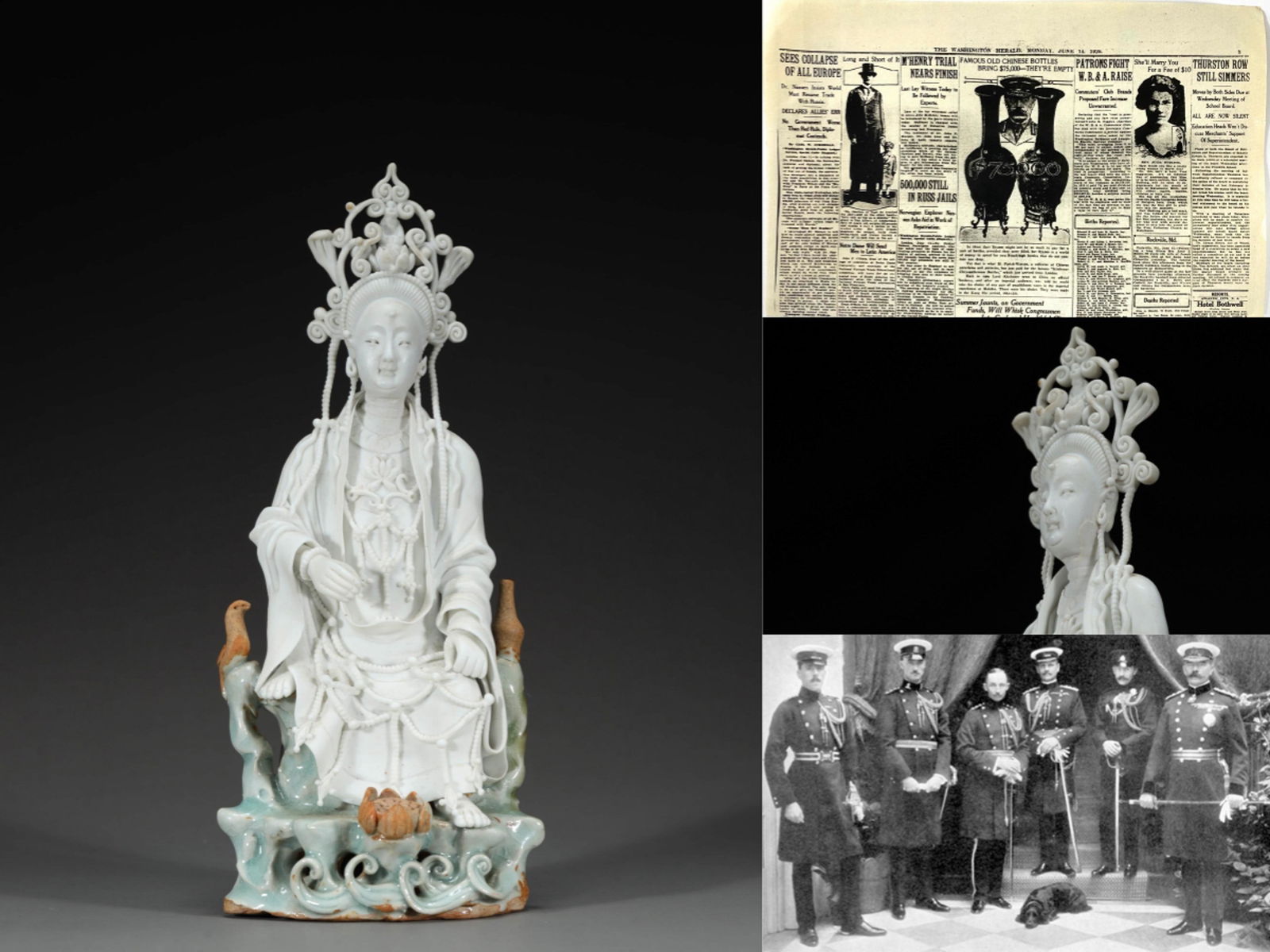 A Longquan Porcelain Buddha Statue (1 of 7)