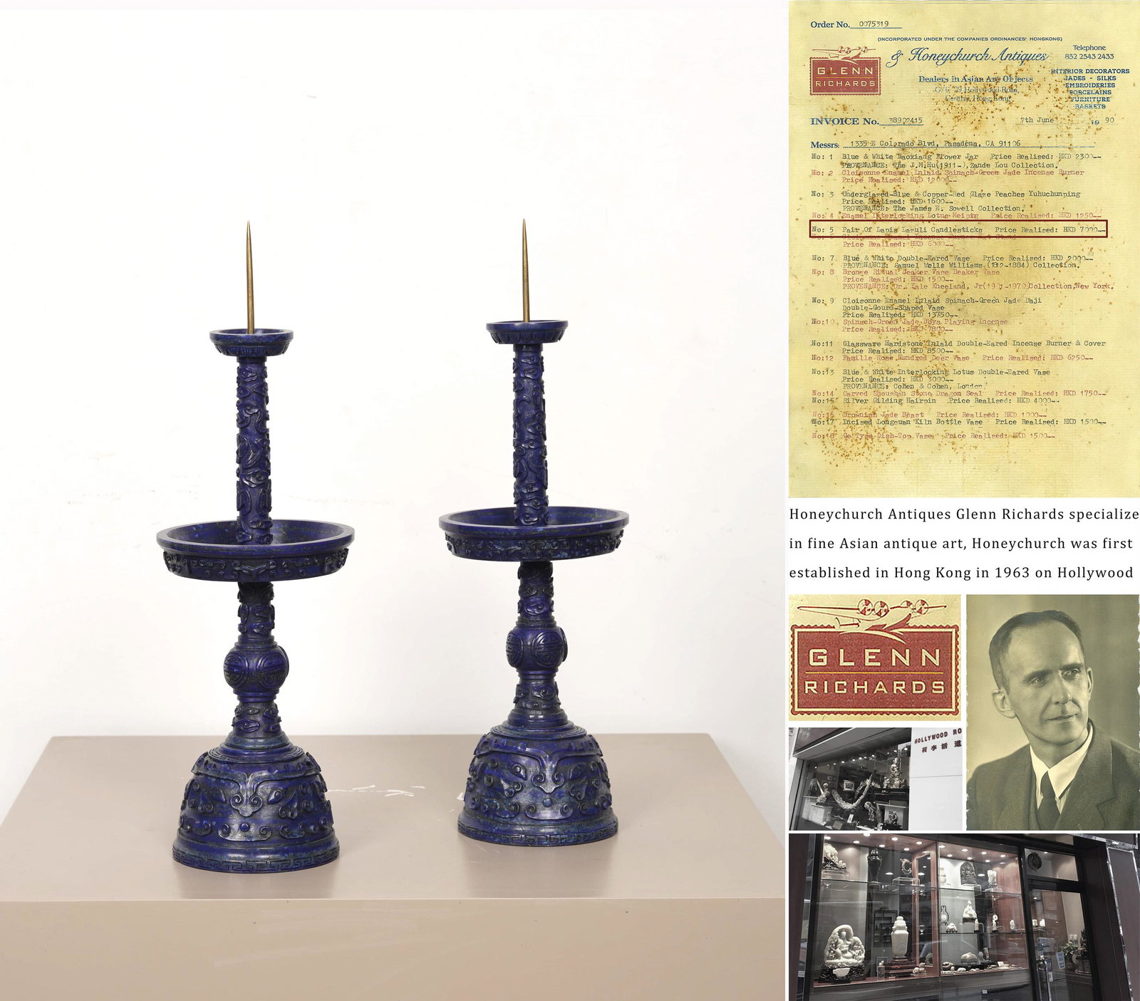 Pair Of Lapis Lazuli Candlesticks (1 of 11)