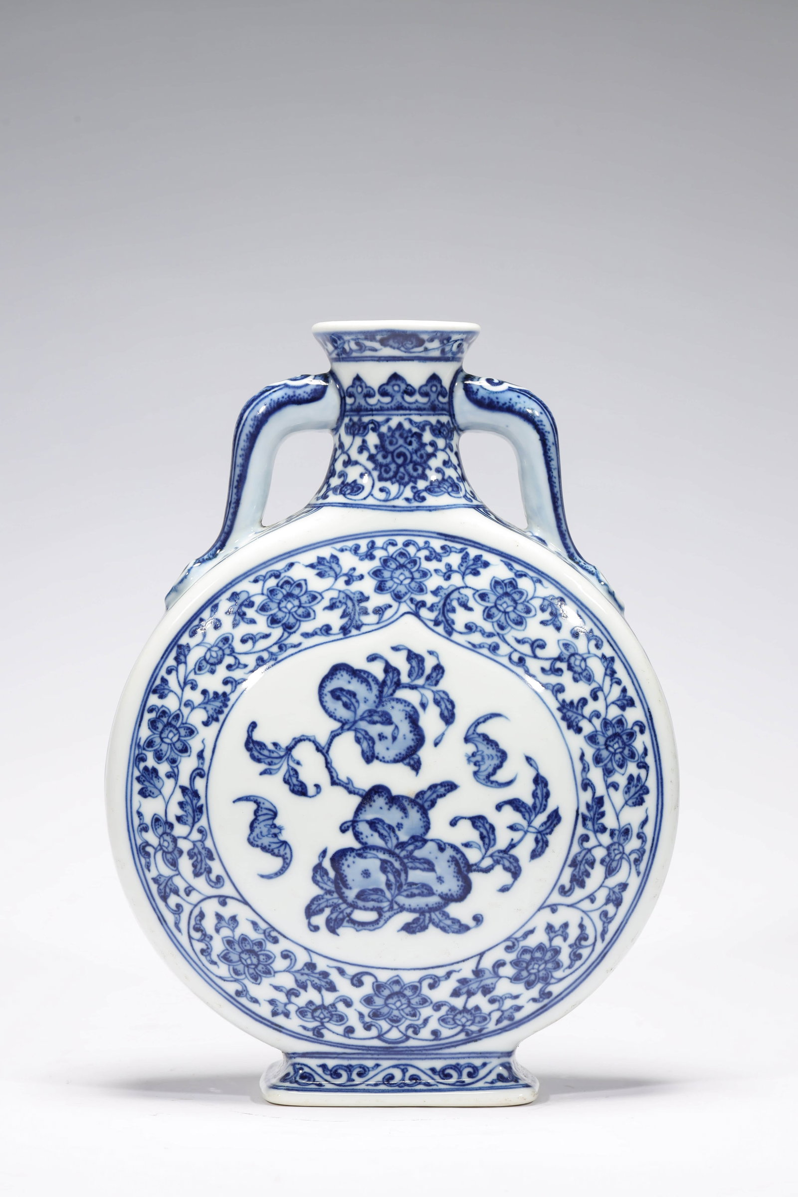 A BLUE AND WHITE PEACH MOON FLASK (1 of 5)