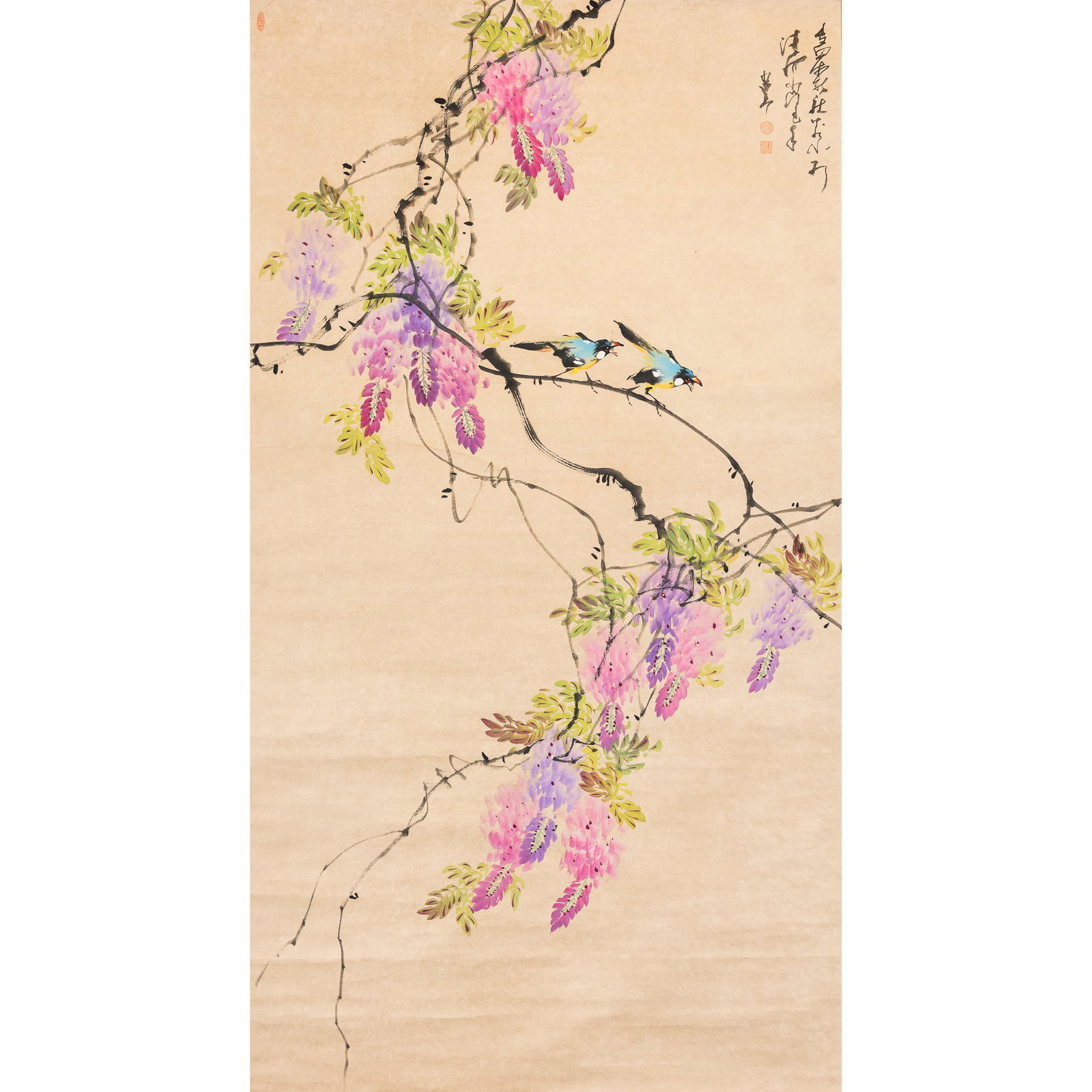 ATTRIBUTED TO ZHAO SHAOANG, FLOWER AND BIRD (1 of 14)