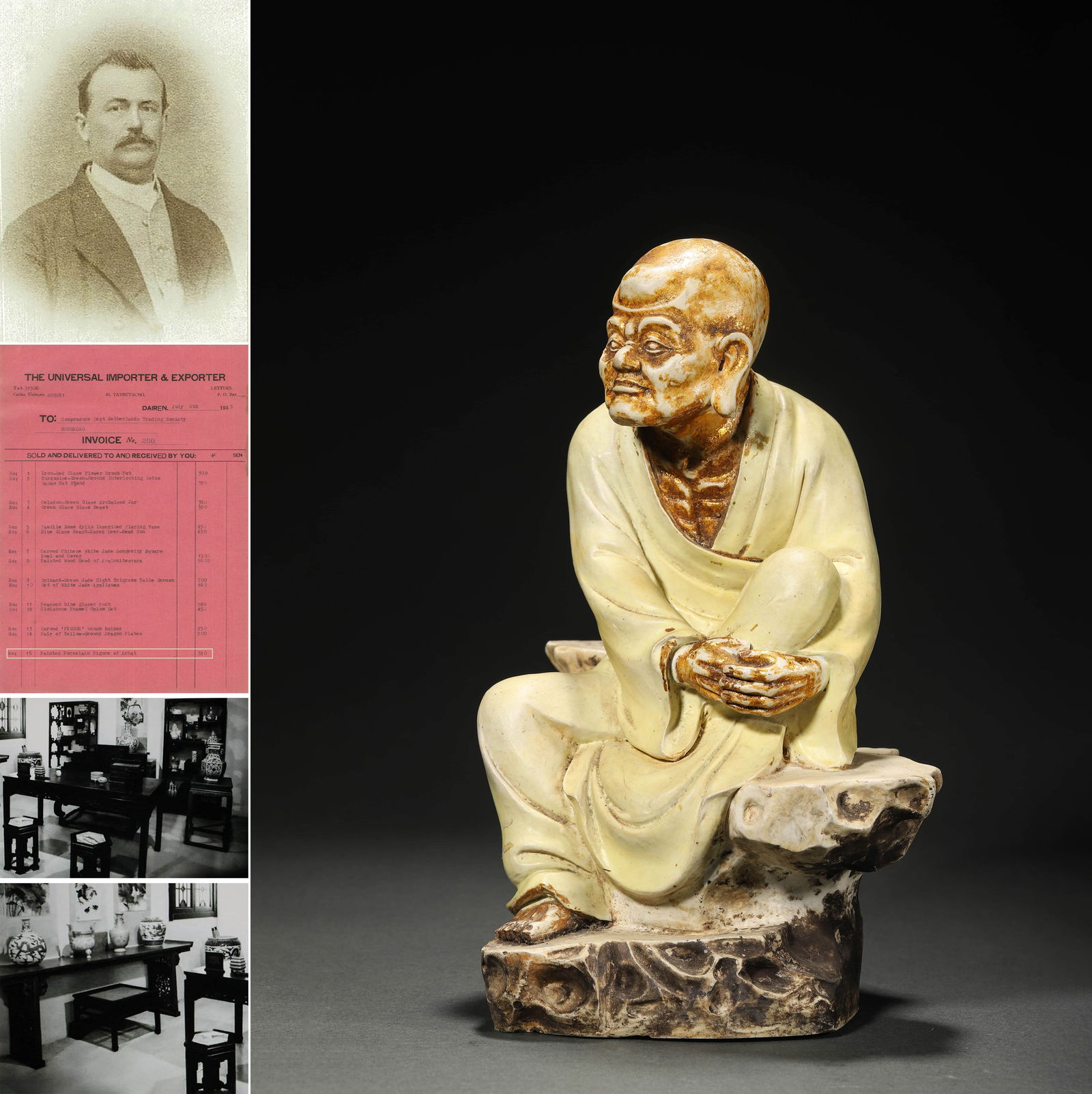 Painted Porcelain Figure Of Arhat (1 of 10)