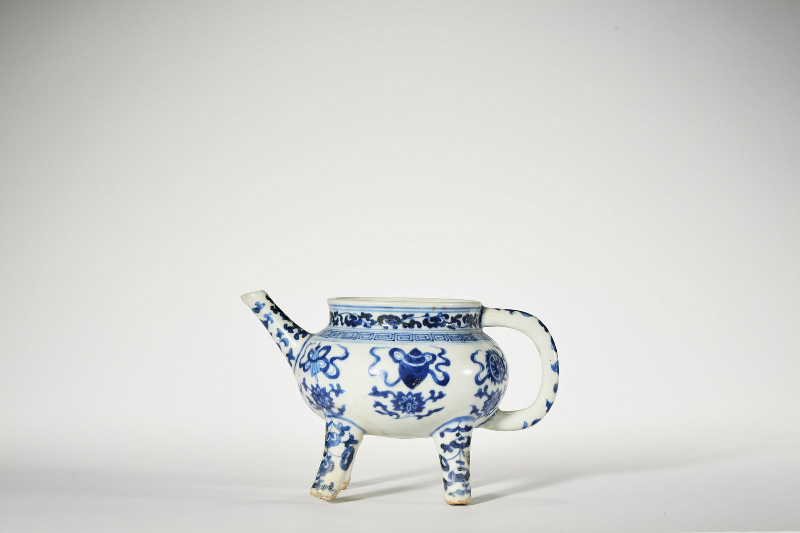 BLUE AND WHITE EIGHT TREASURE VESSEL (1 of 4)