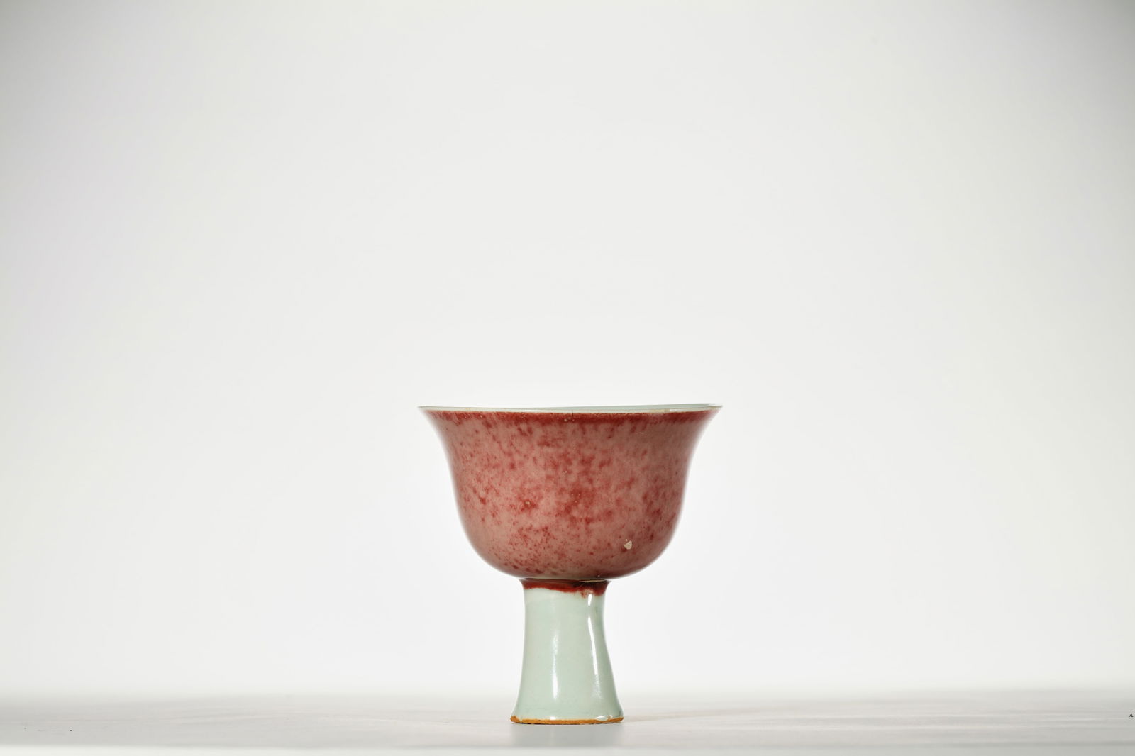PEACHBLOOM GLAZE STEM CUP - 3