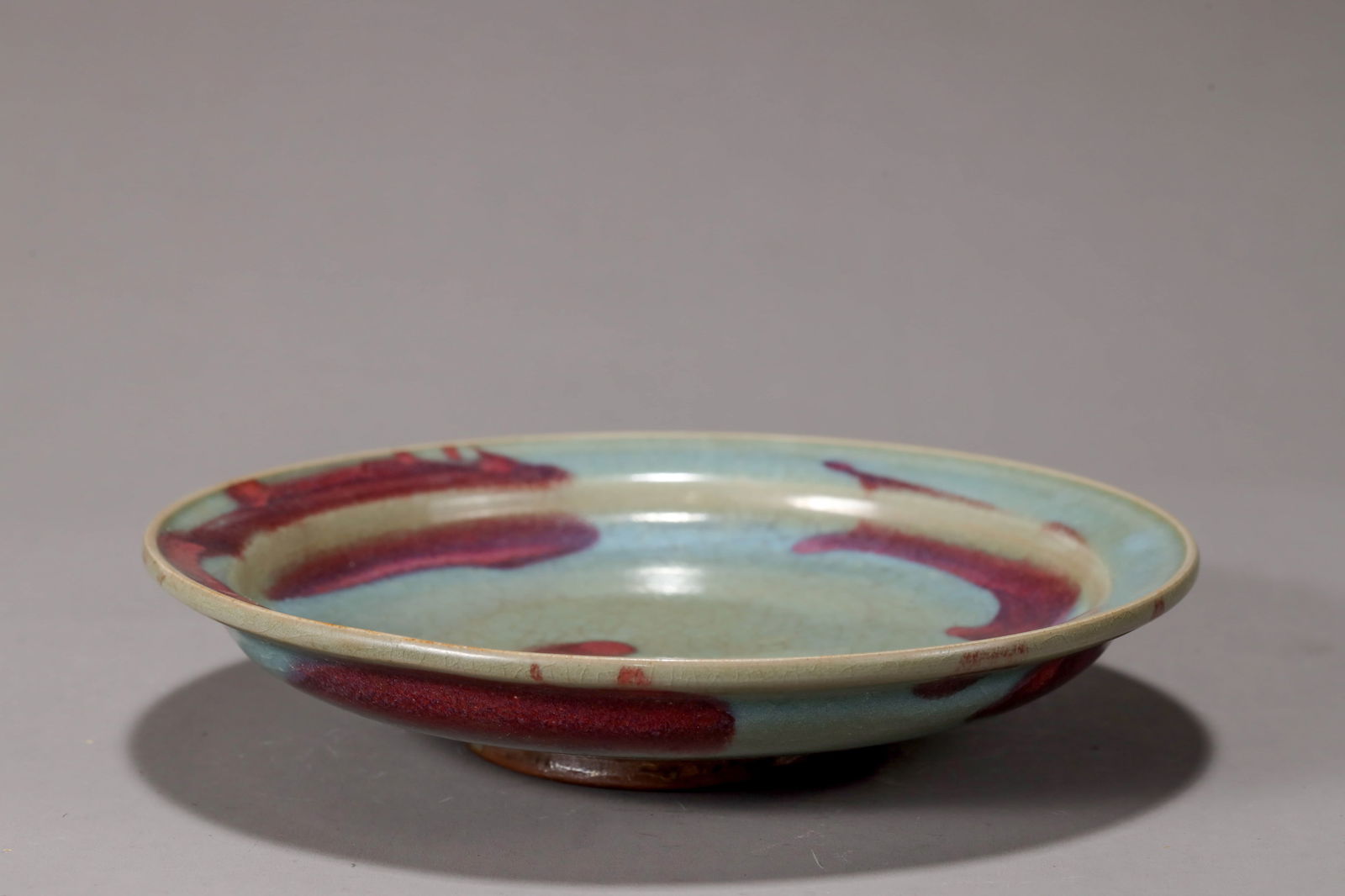 JUNYAO PURPLE SPLASHED DISH - 2