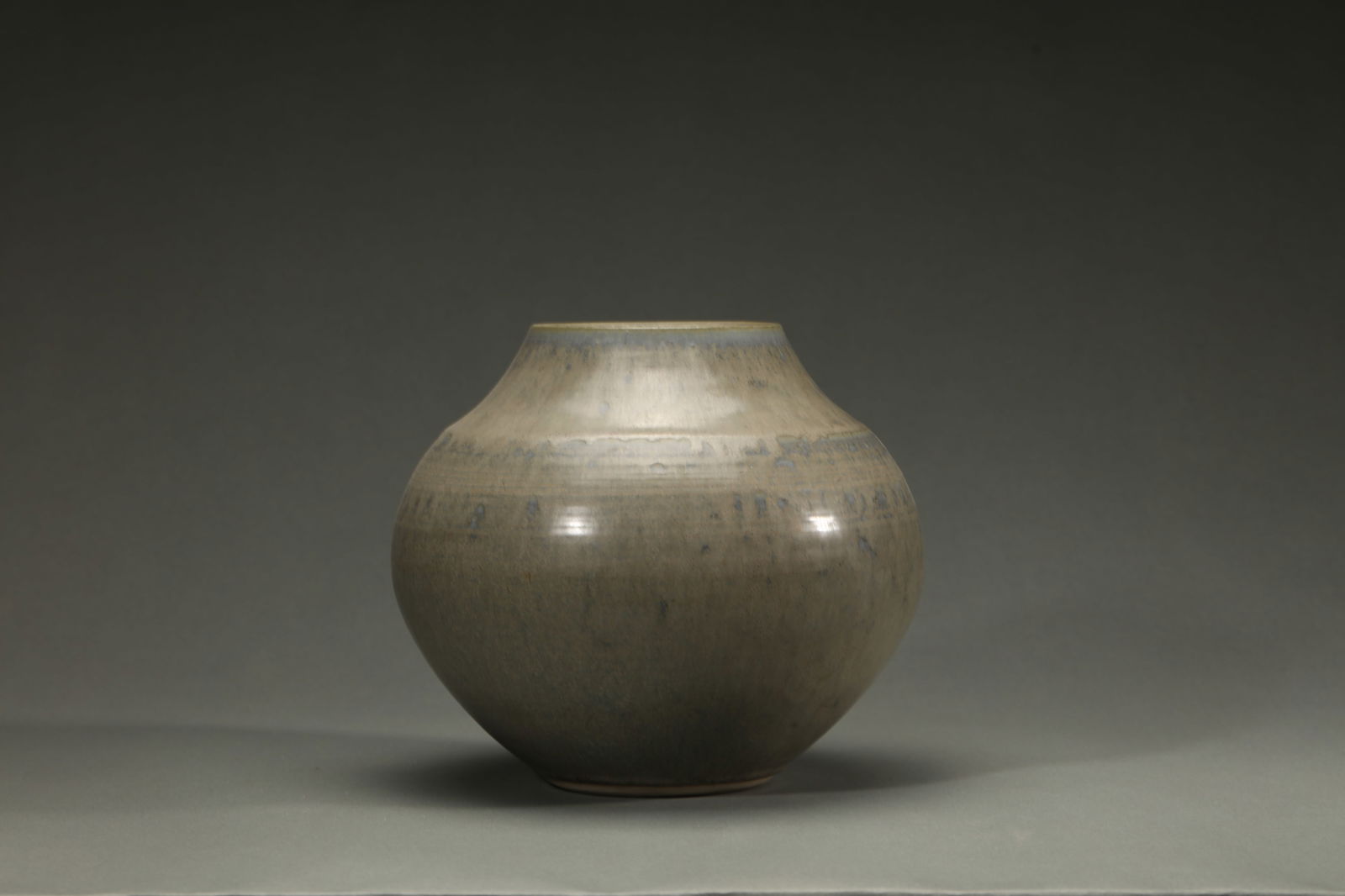 CRAB-CELADON GLAZE FLOWER VASE: Crab-celadon glaze flower vase.Dimensions: Height: 20.3 cm.