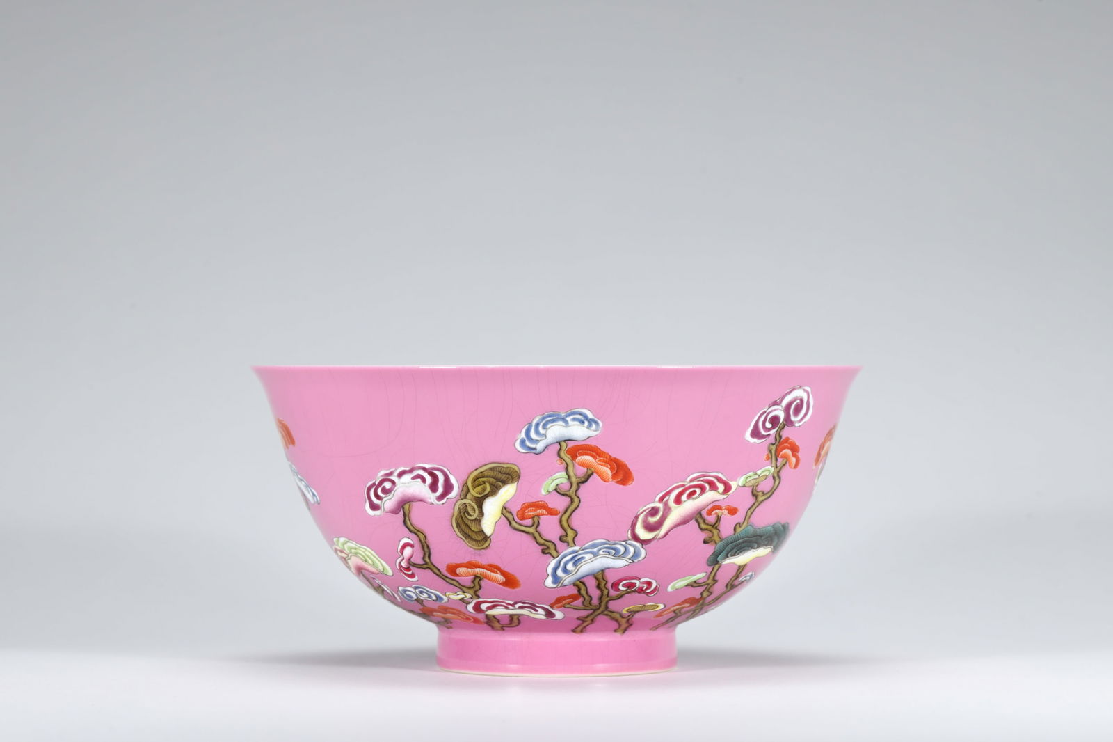 ROUGE RED GLAZE LINGZHI FUNGUS BOWL (1 of 4)