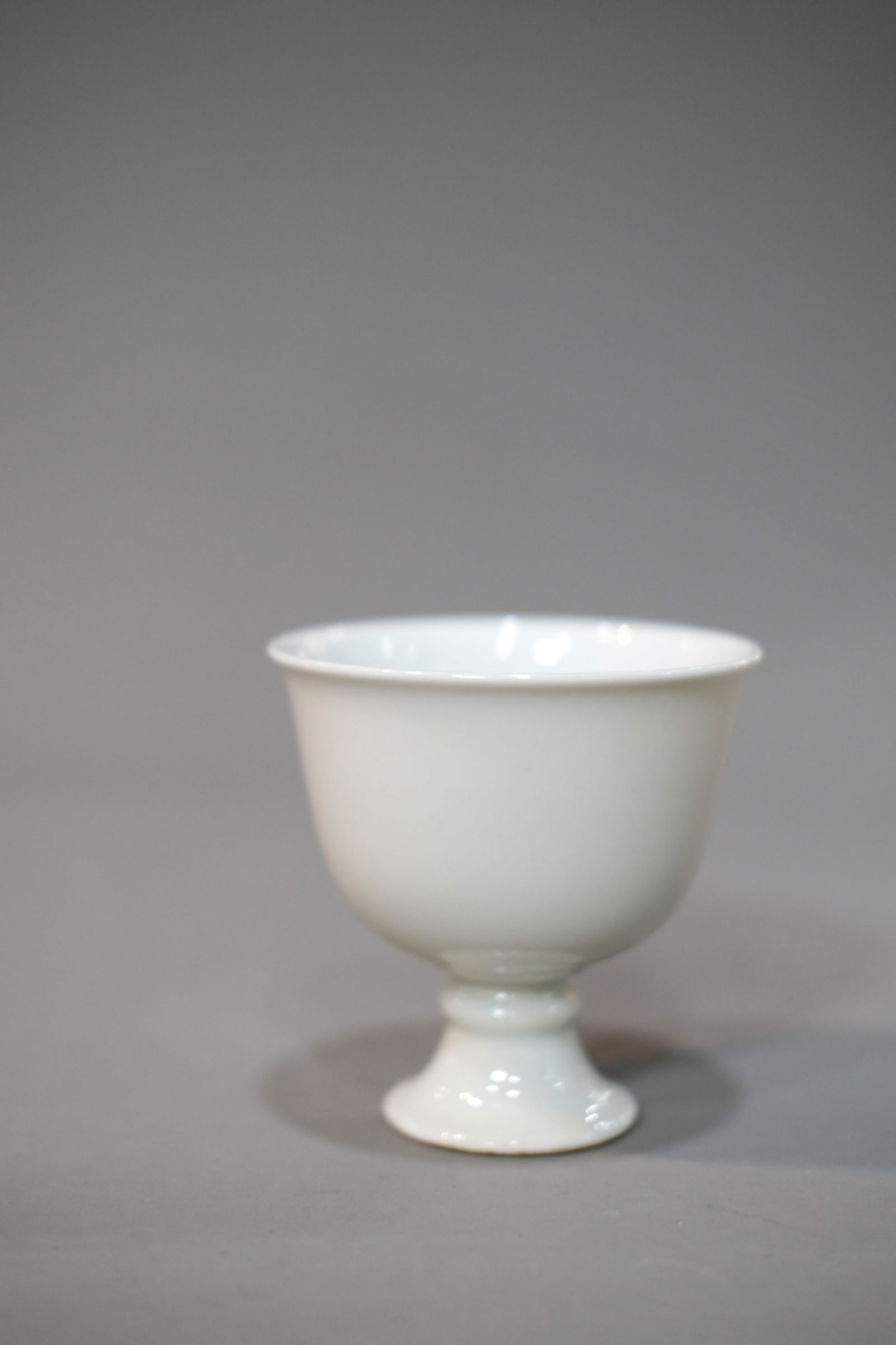 WHITE GLAZE STEM CUP - 3