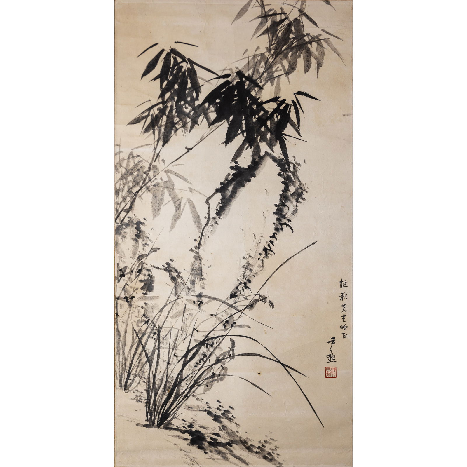 SHEN YINMO (1883 - 1971) - CHINESE PAINTING SCROLL OF BAMBOO (1 of 6)
