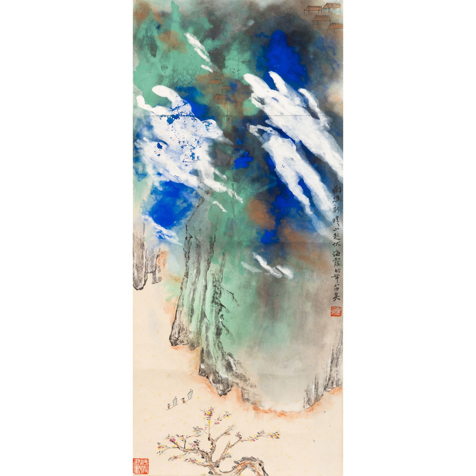 AFTER HE HAIXIA, CHINESE PAINTING SCROLL OF SPLASH INK LANDSCAPE (1 of 8)