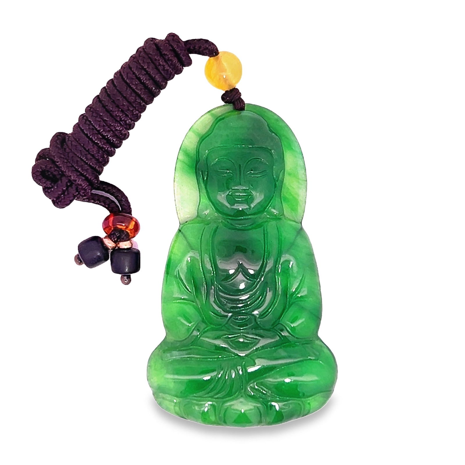 A GUANYIN-SHAPED JADE PENDANT (1 of 6)