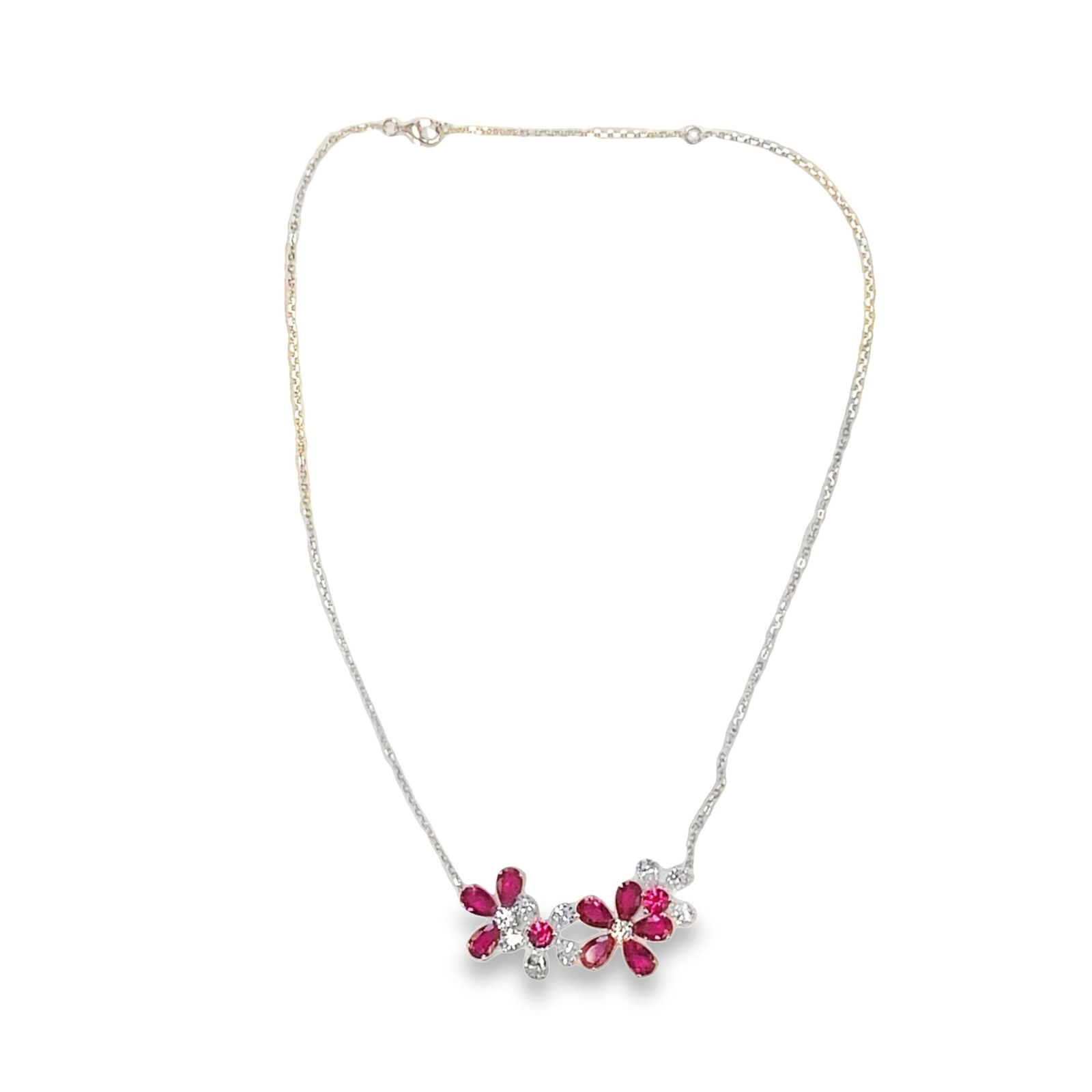 LAB-GROWN RUBY AND DIAMOND NECKLACE - 4