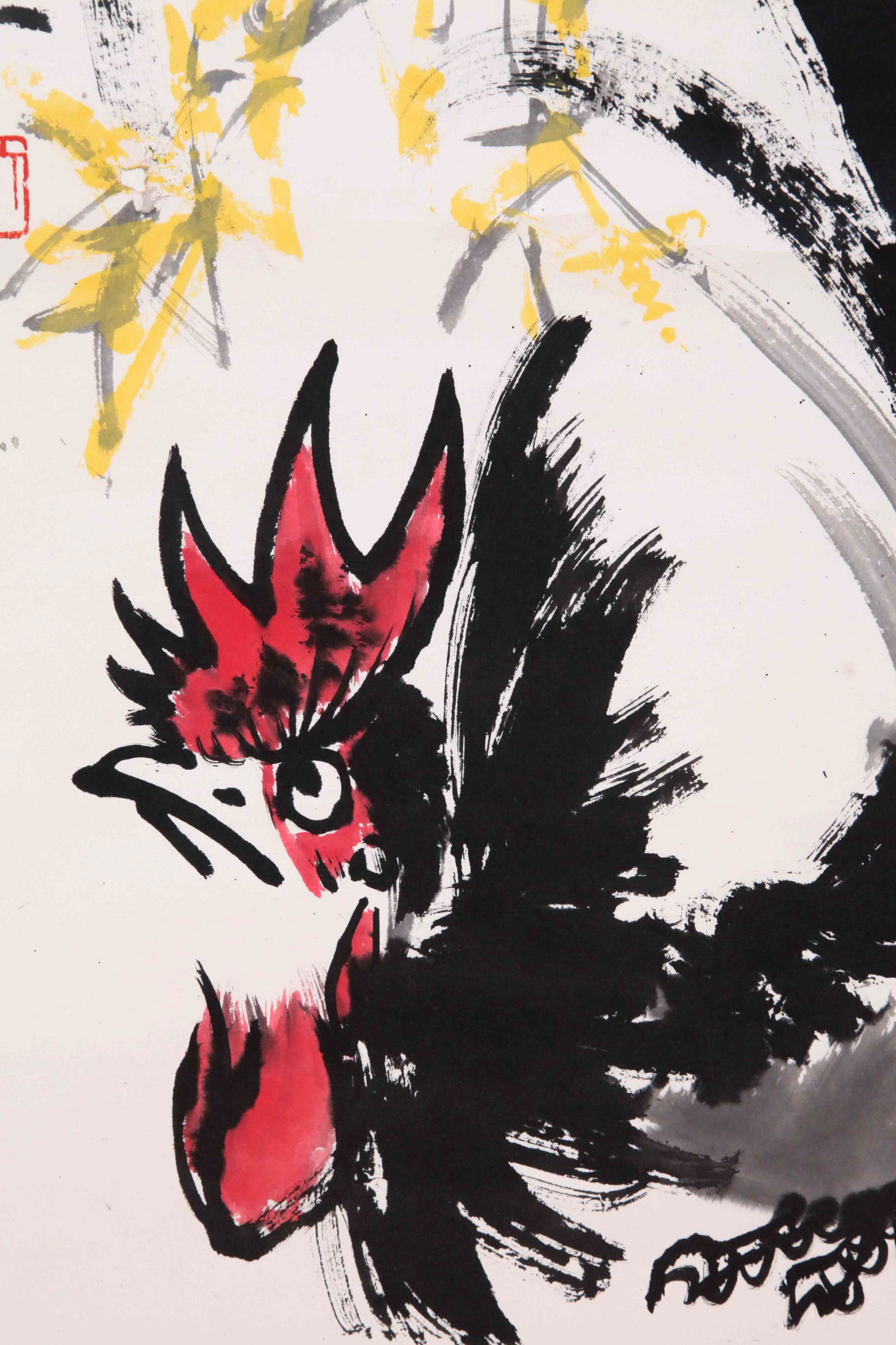 CHEN DAYU, ATTRIBUTED TO, ROOSTER ANNOUNCING SPRING, HANGING SCROLL - 2