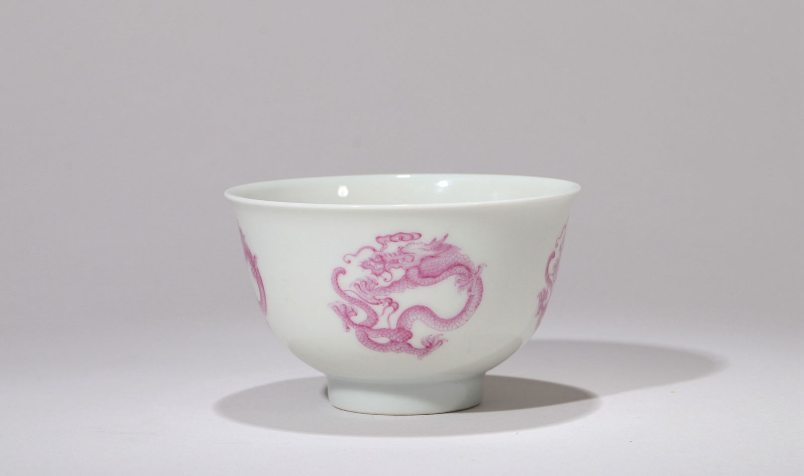 A RUBY-RED ENAMEL BOWL - 6