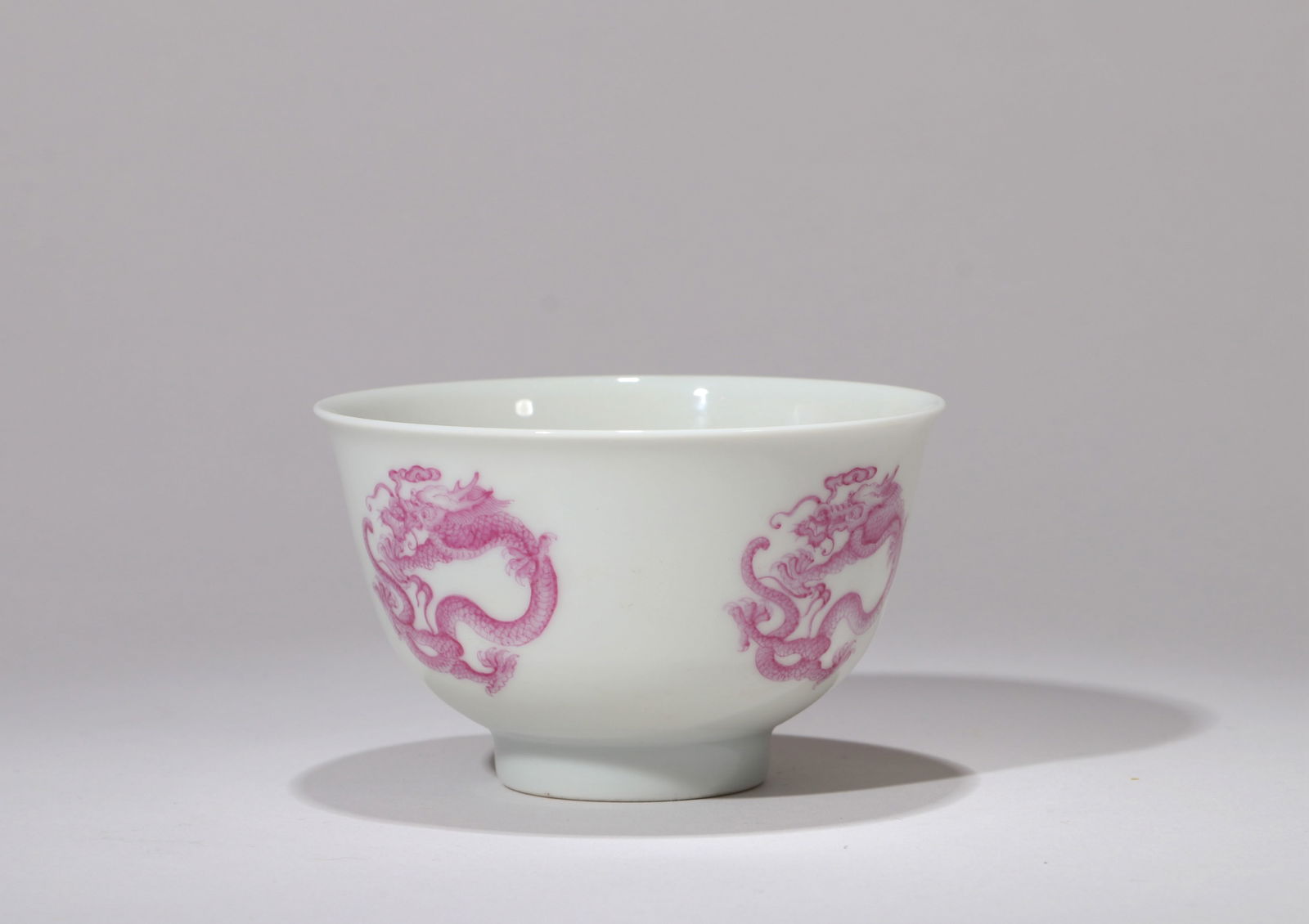 A RUBY-RED ENAMEL BOWL - 7
