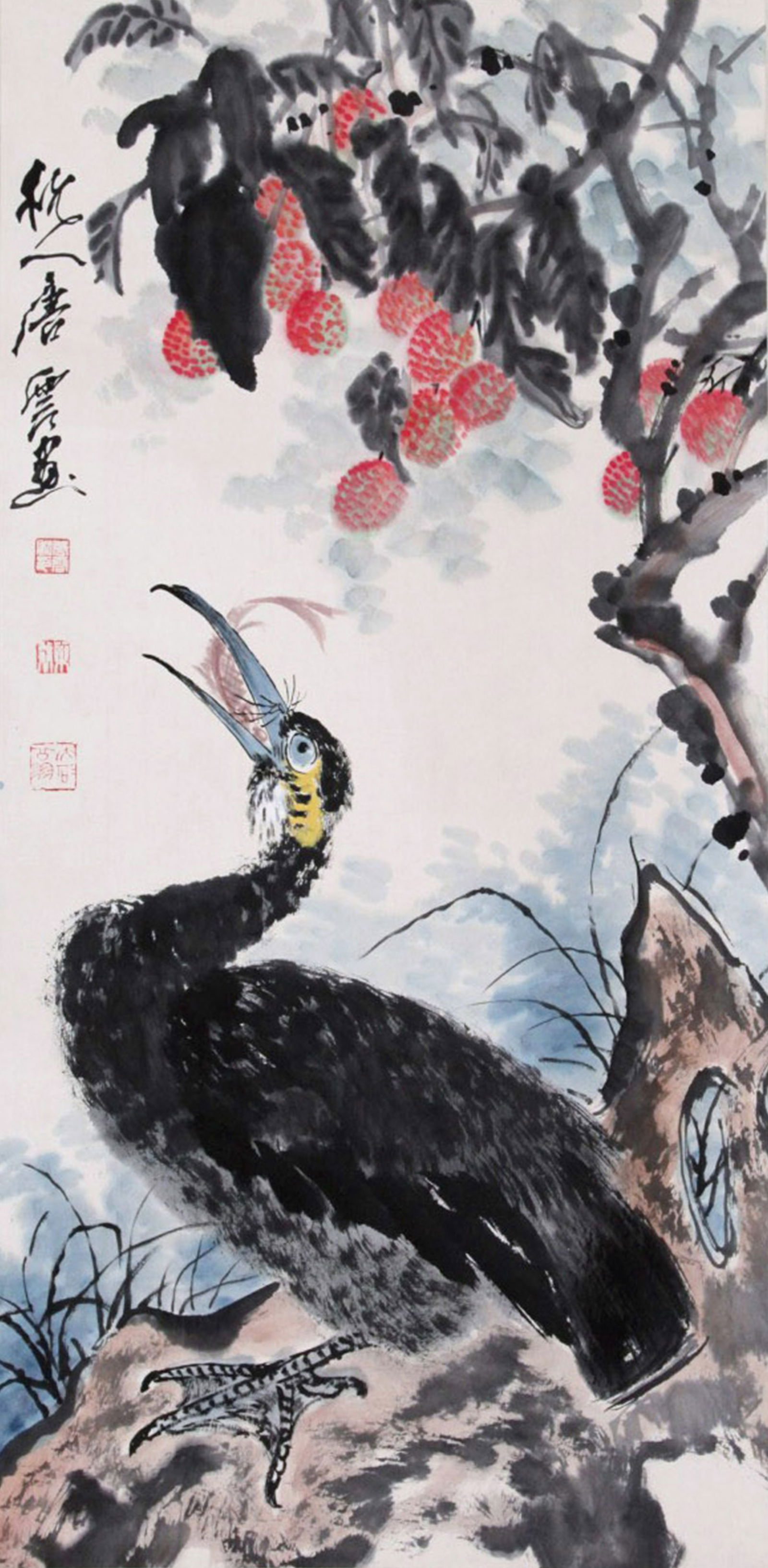 TANG YUN, ATTRIBUTED TO, FISHING, HANGING SCROLL (1 of 4)