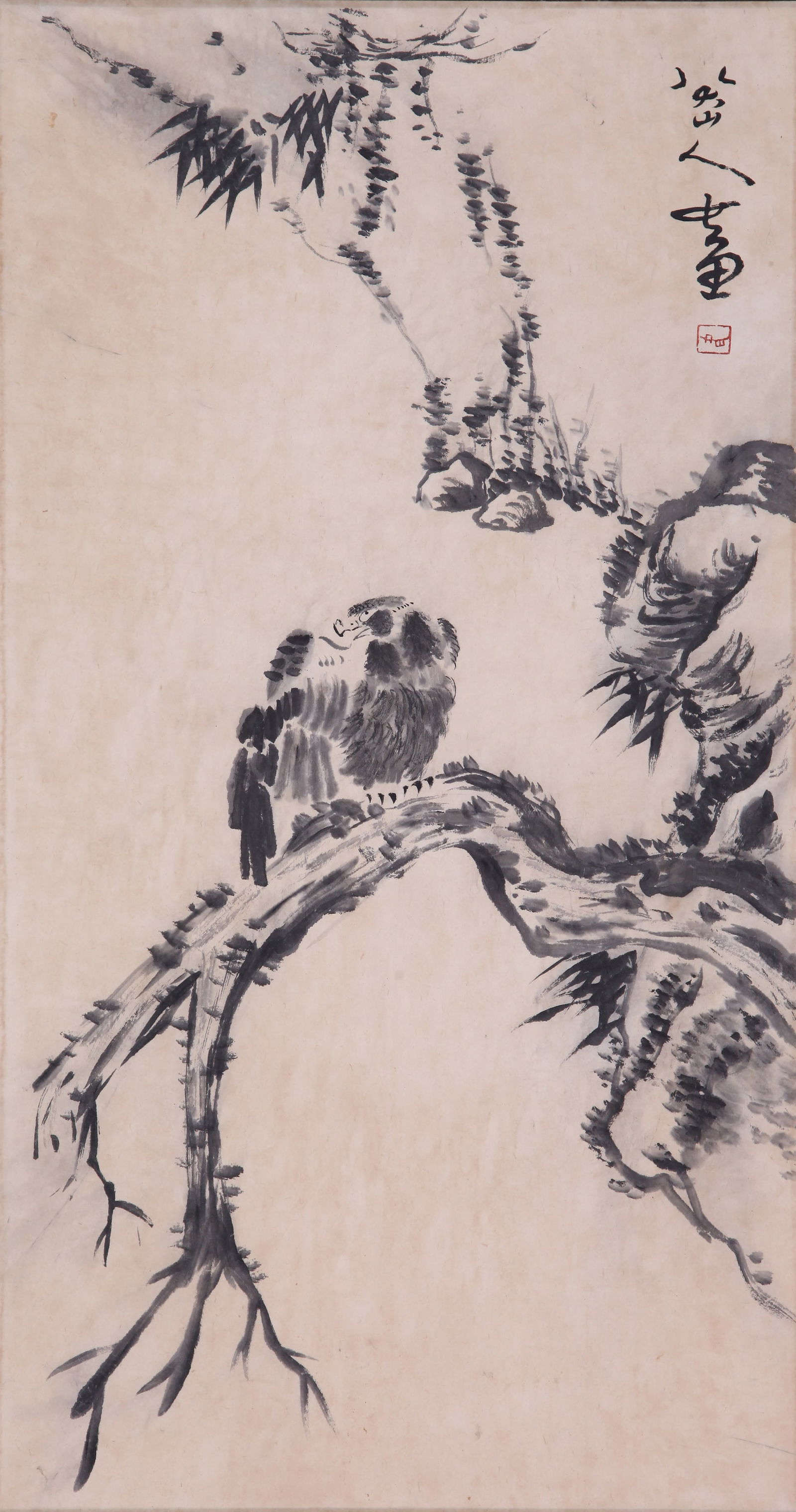 BADA SHANREN, ATTRIBUTED TO, EAGLE, HANGING SCROLL - 2