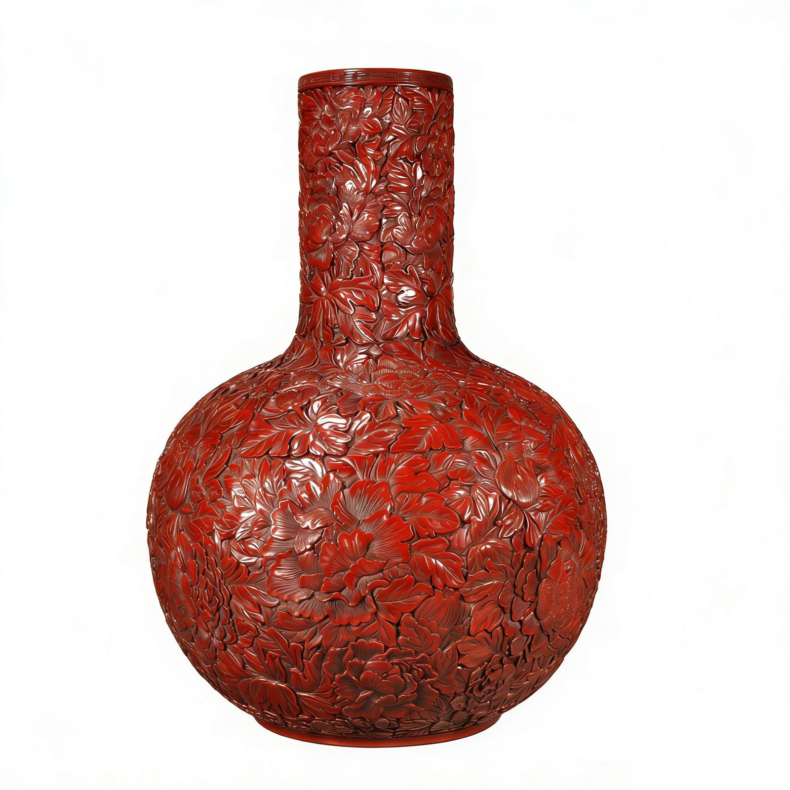 A CARVED LACQUER TIANQIU VASE (1 of 7)