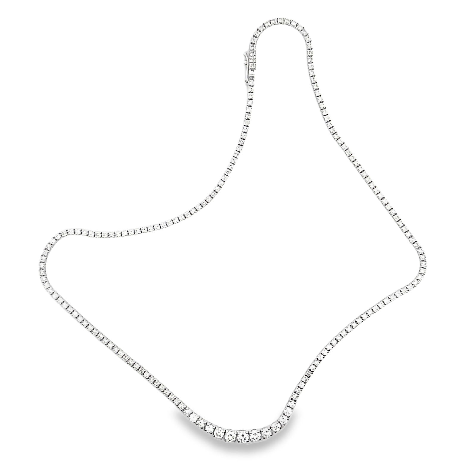 A DIAMOND AND 18K WHITE GOLD NECKLACE (1 of 7)