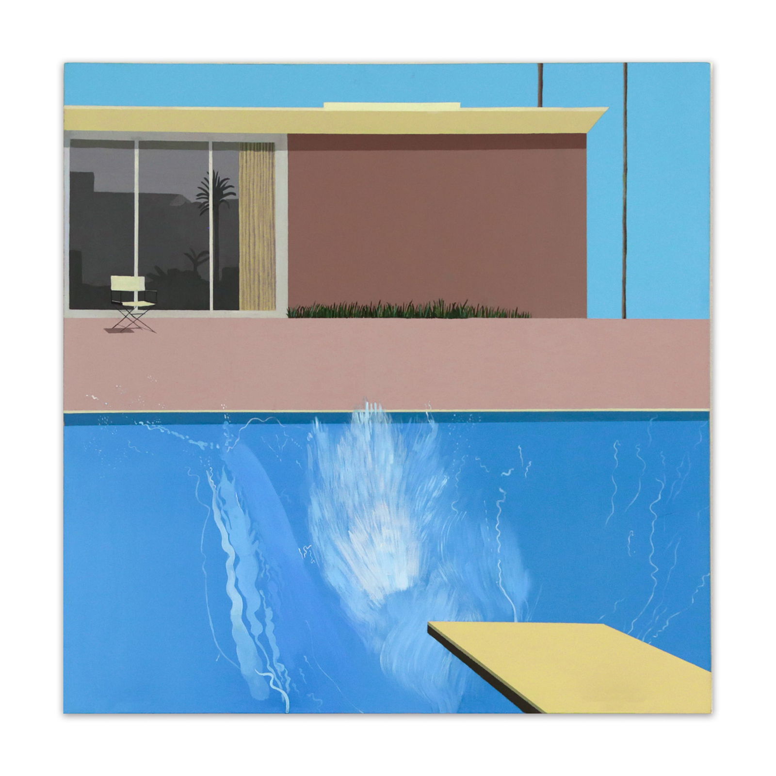 DAVID HOCKNEY (B. 1937), ATTRIBUTED TO, ACRYLIC ON CANVAS (1 of 2)