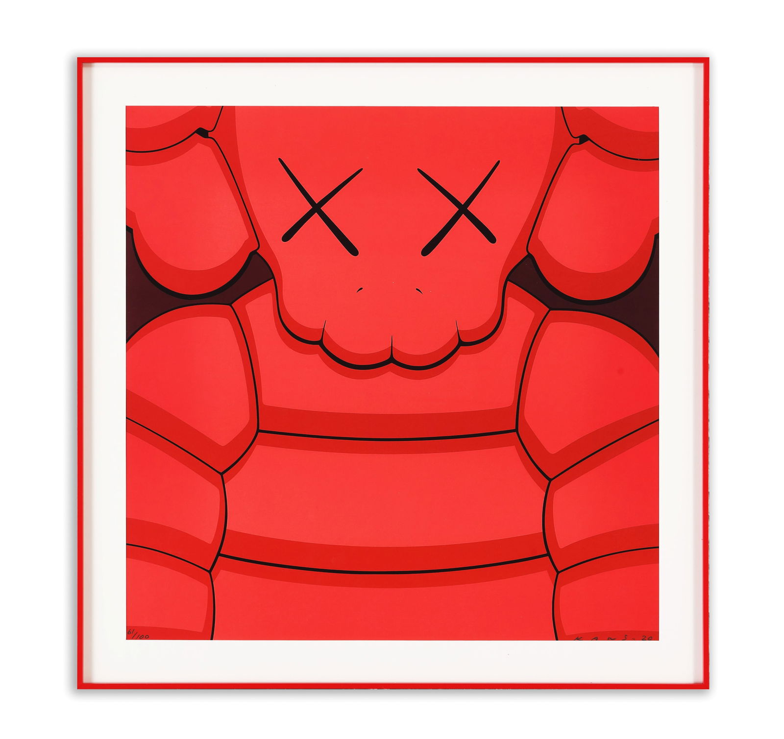 KAWS (B. 1974), ATTRIBUTED TO, PRINT 'CLOSE-UP OF CHUM IN RED' (1 of 1)