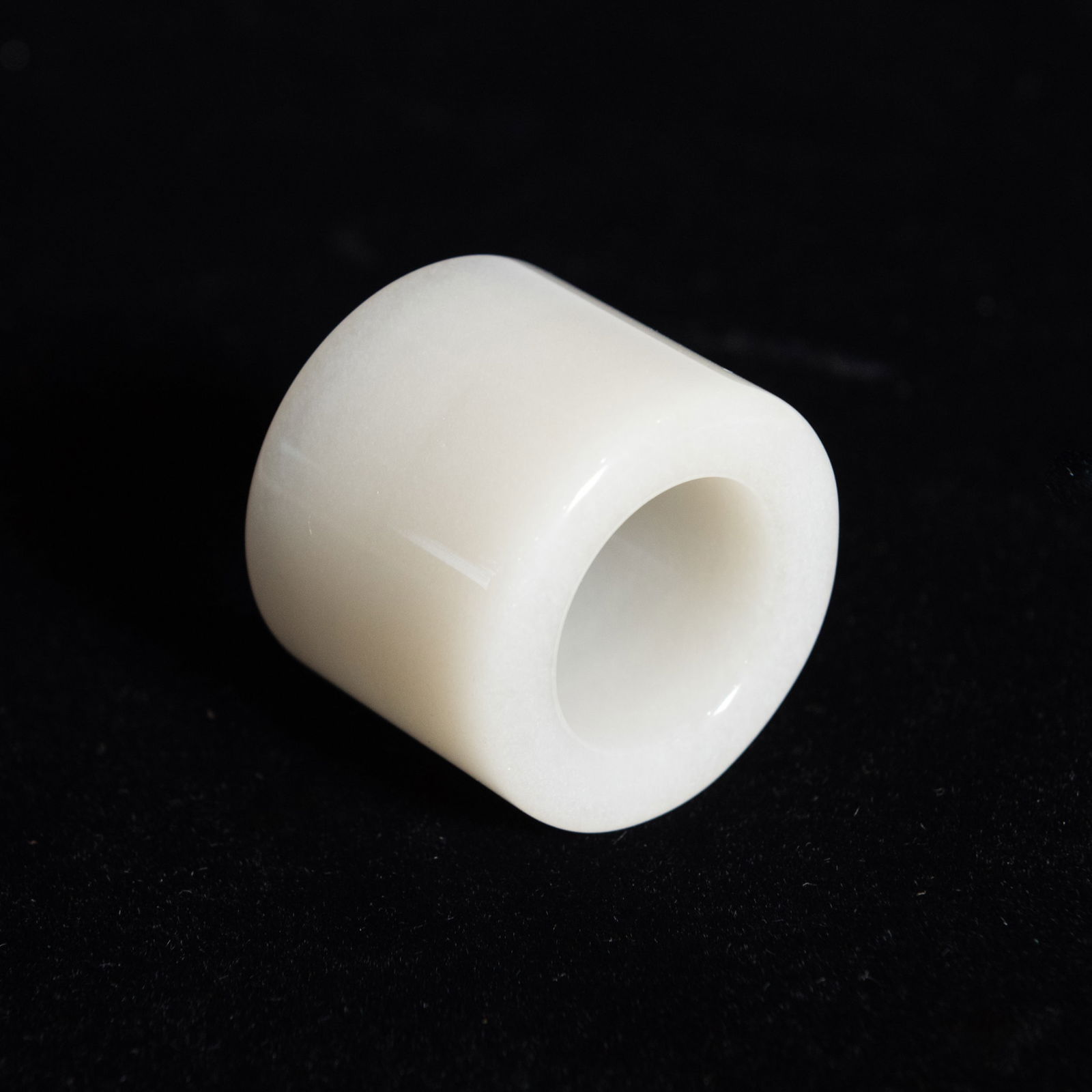 WHITE JADE THUMB RING - 2