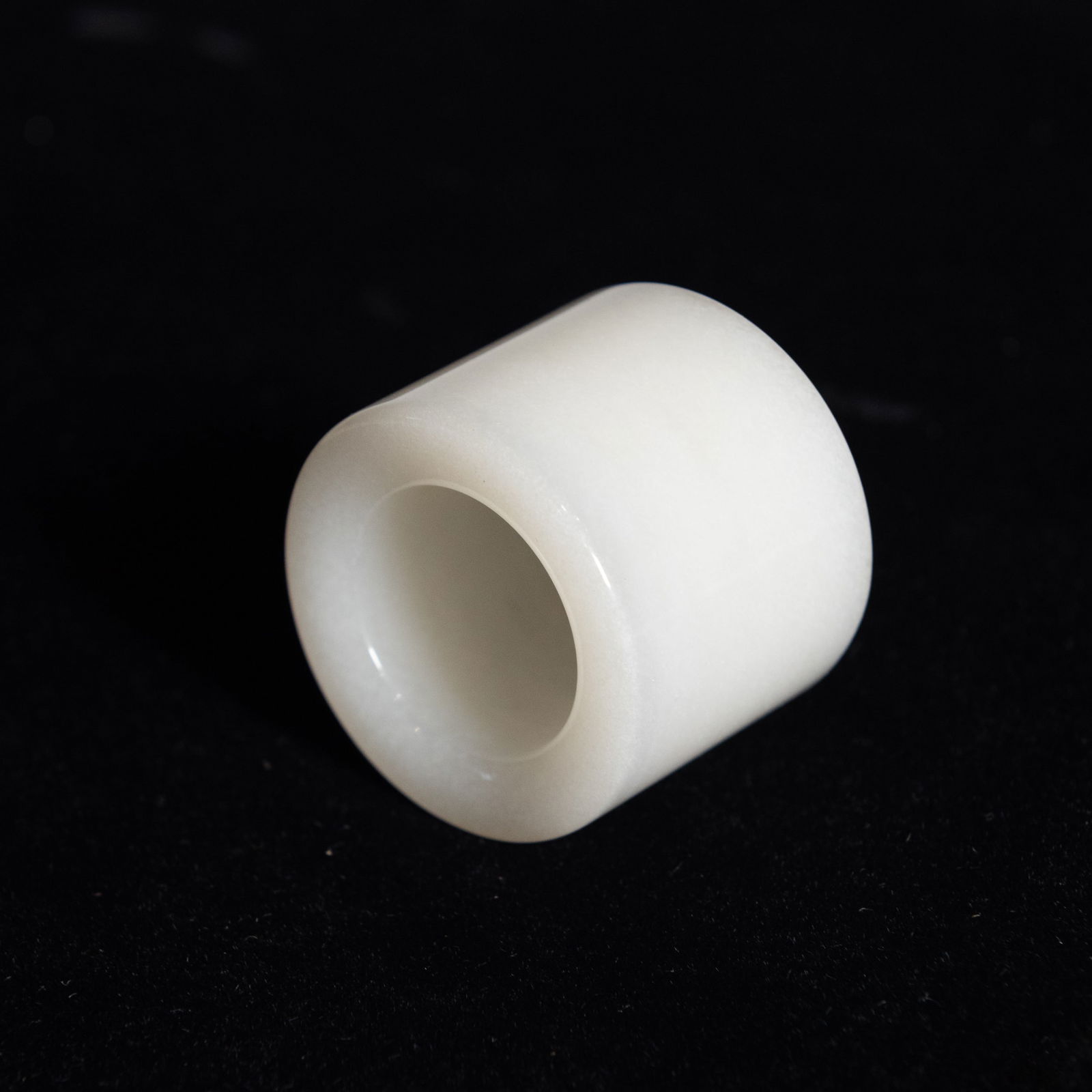 WHITE JADE THUMB RING - 3