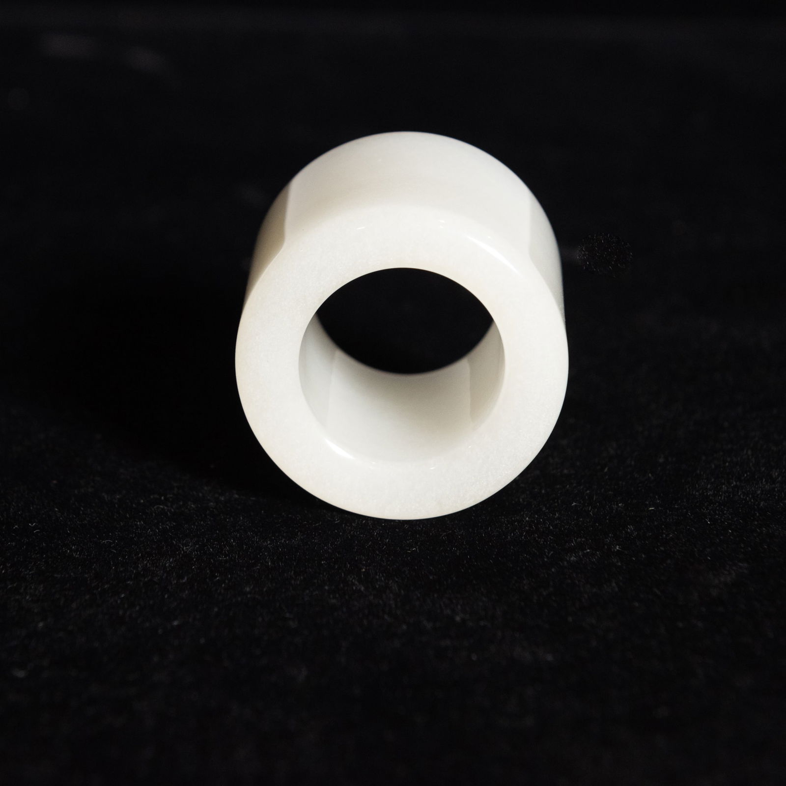 WHITE JADE THUMB RING - 4