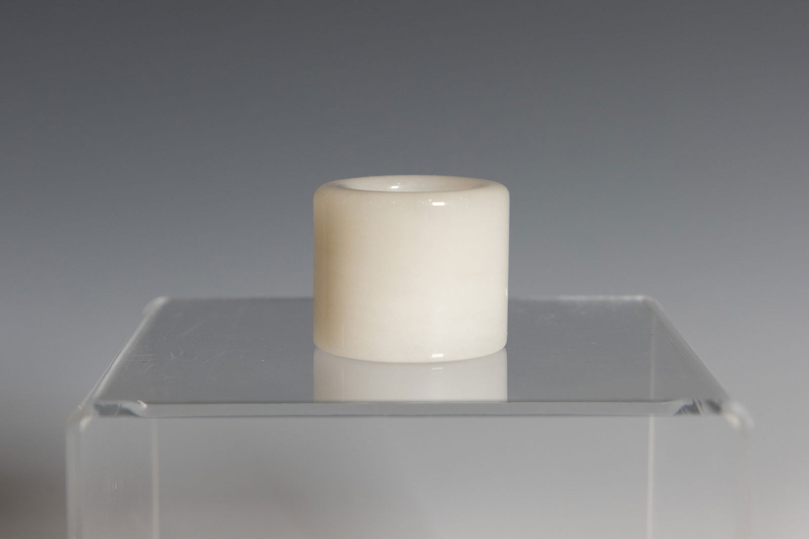 WHITE JADE THUMB RING - 5