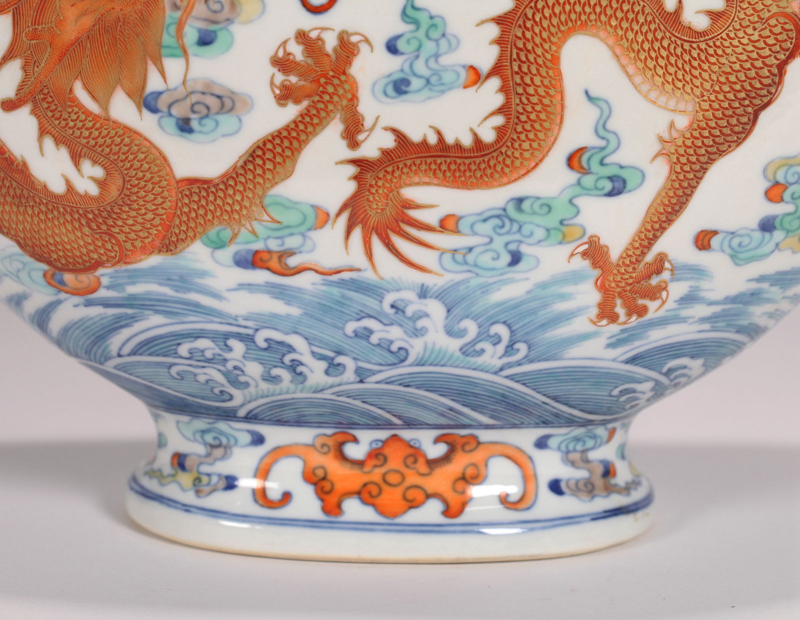 A DOUCAI MOON FLASK - 3