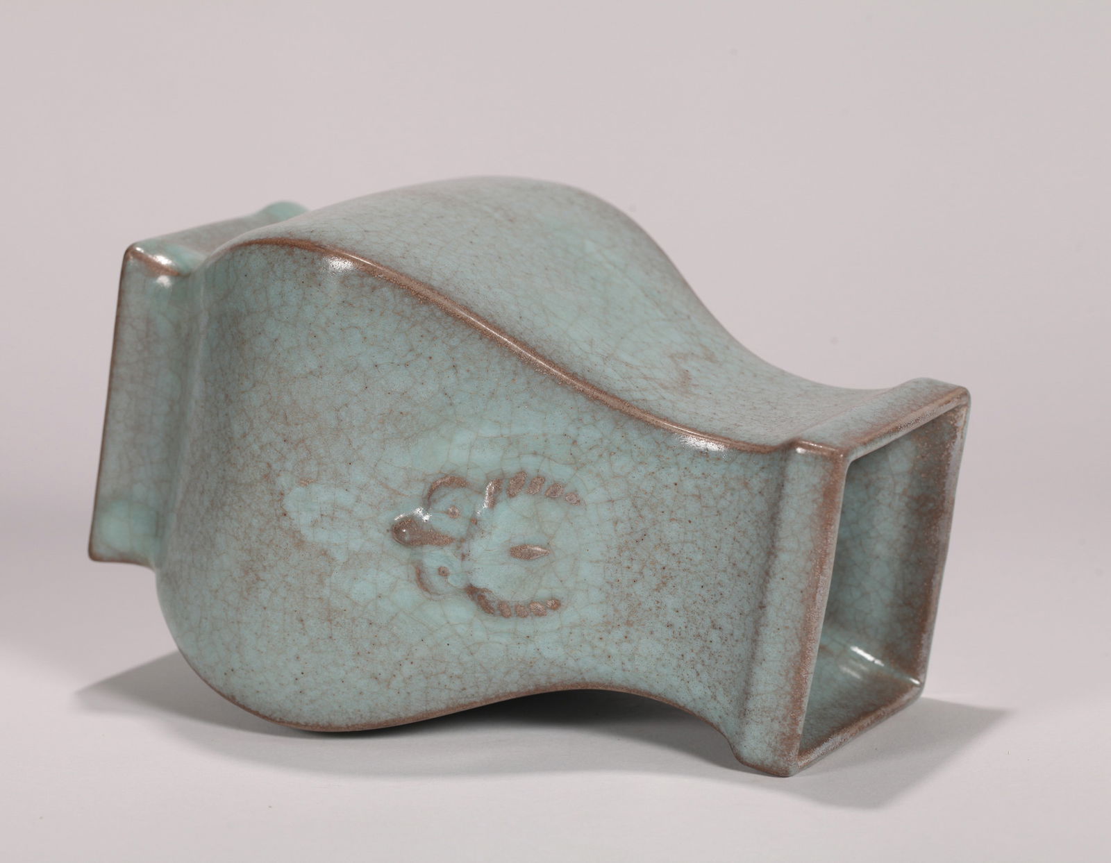 A RU-TYPE SQUARE VASE - 4