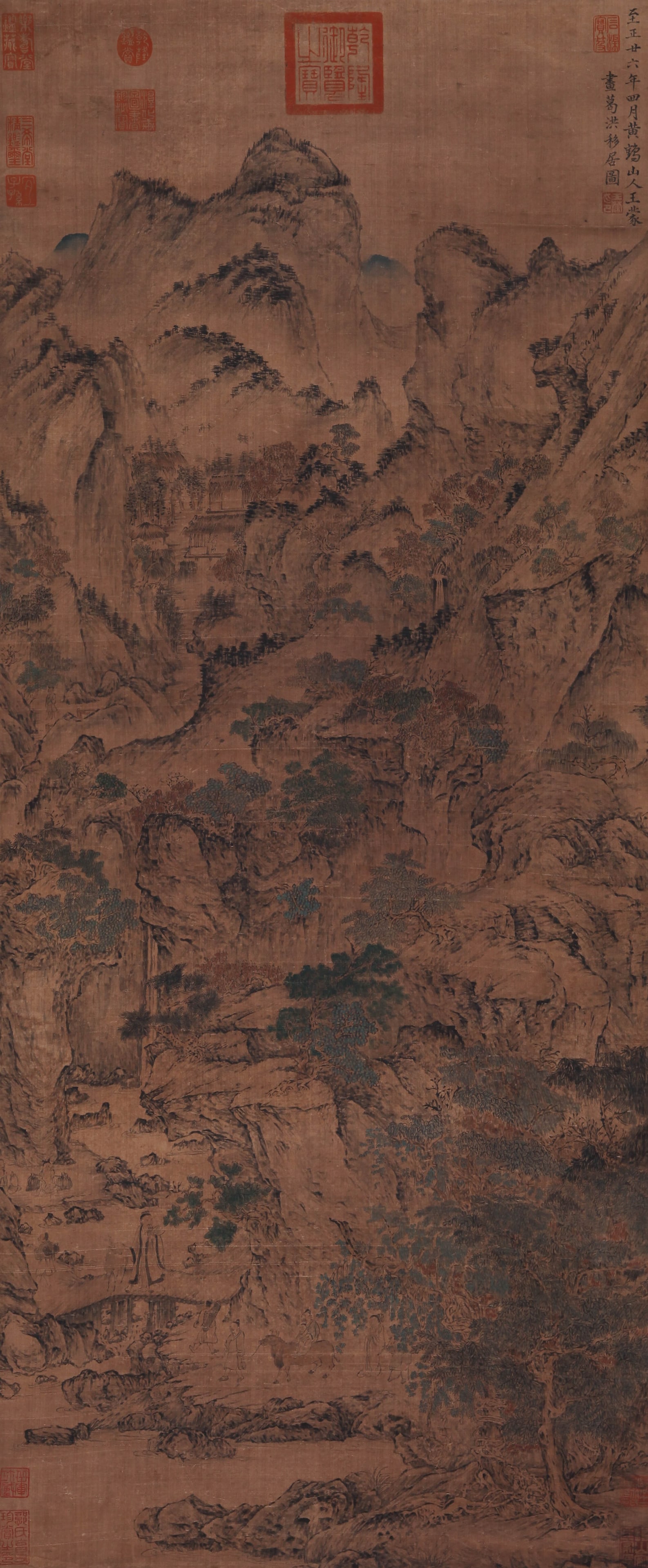 WANG MENG, ATTRIBUTED TO, GE HONG RELOCATING, HANGING SCROLL - 2