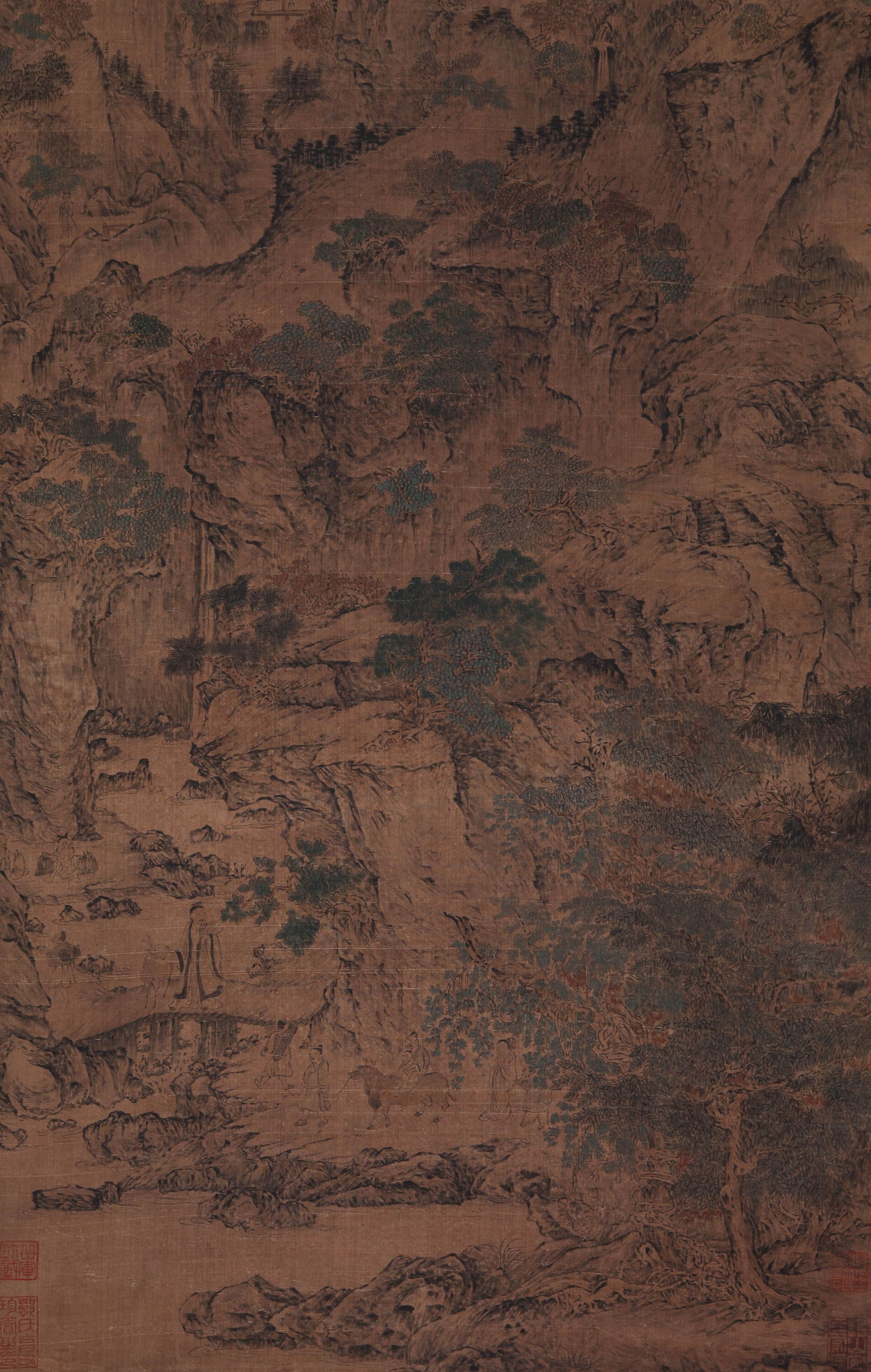 WANG MENG, ATTRIBUTED TO, GE HONG RELOCATING, HANGING SCROLL - 3