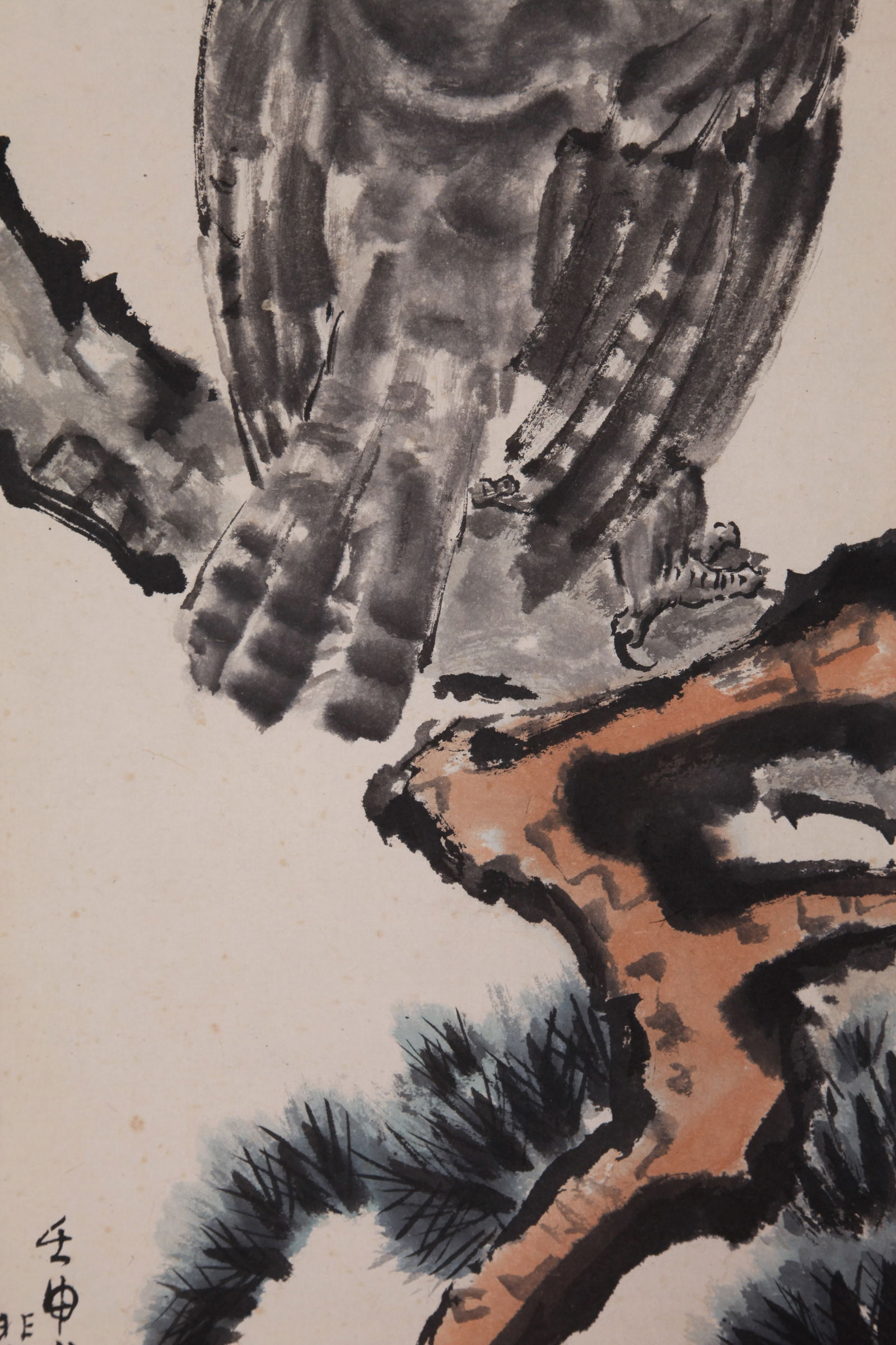 XU BEIHONG, ATTRIBUTED TO, PINE AND EAGLE, HANGING SCROLL - 6