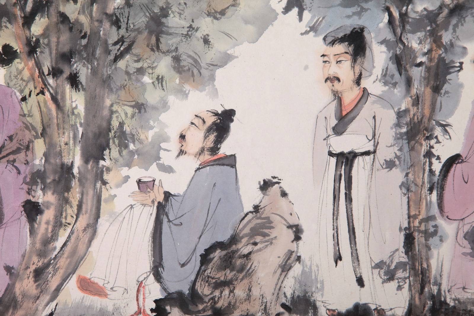 FU BAOSHI, ATTRIBUTED TO, FIGURES, HAND SCROLL - 4