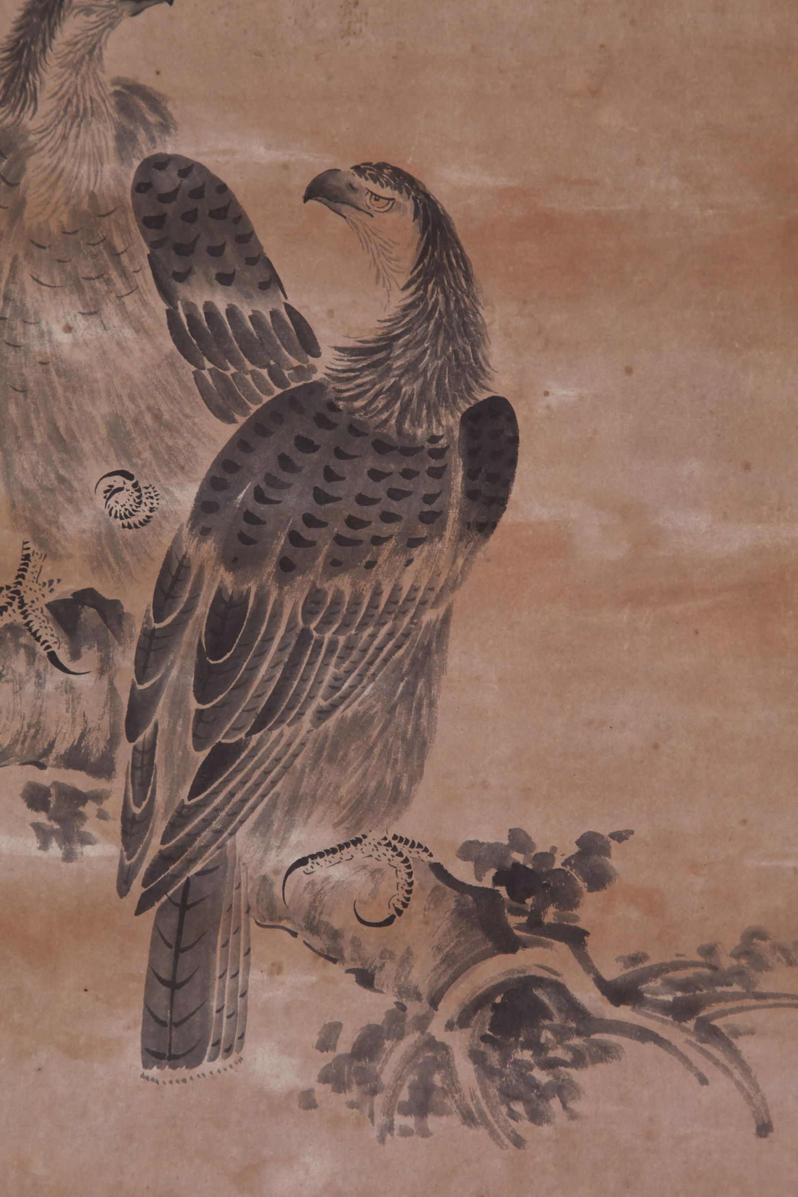 BADA SHANREN, ATTRIBUTED TO, TWO EAGLES, HANGING SCROLL - 4