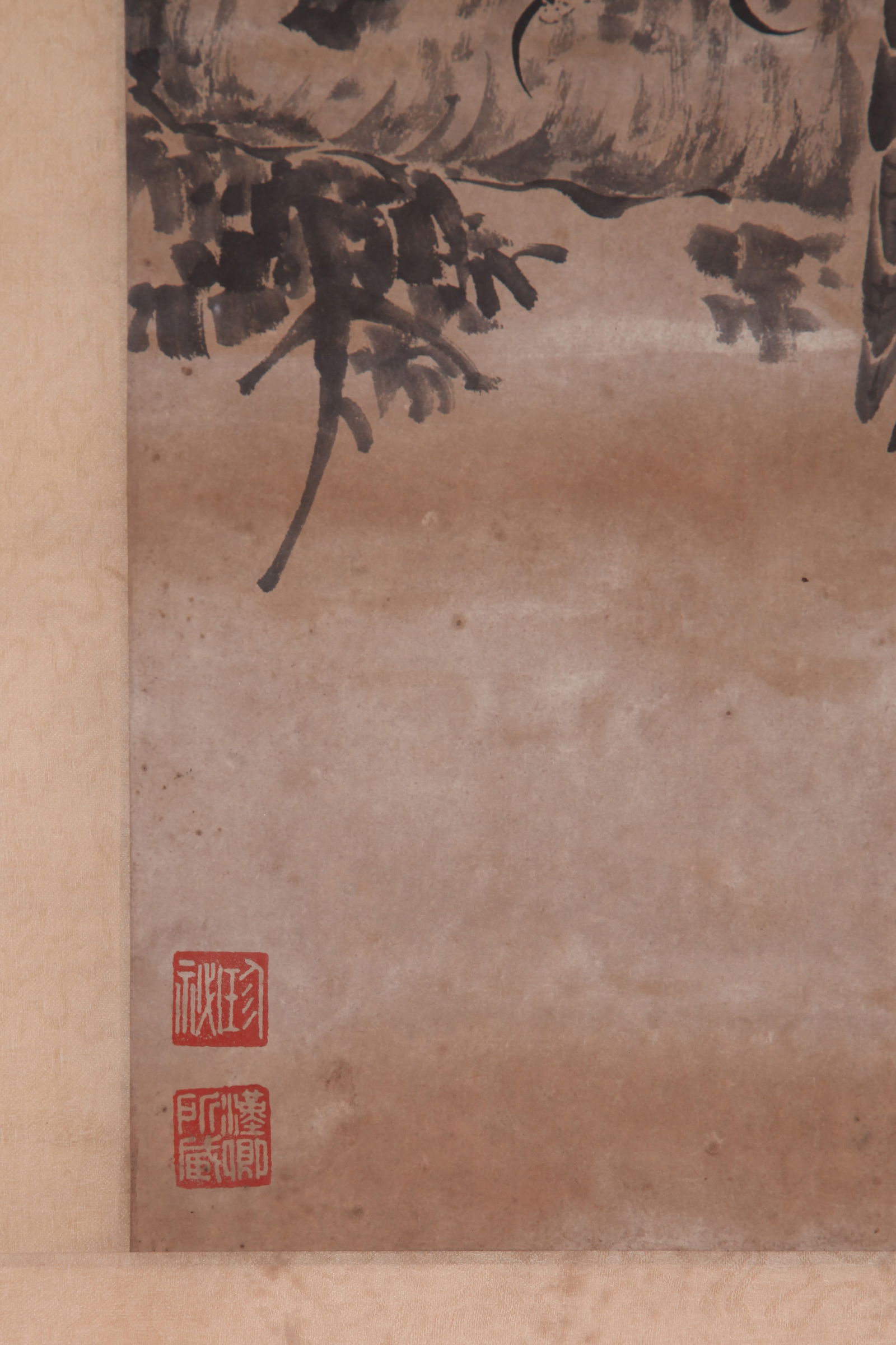 BADA SHANREN, ATTRIBUTED TO, TWO EAGLES, HANGING SCROLL - 7