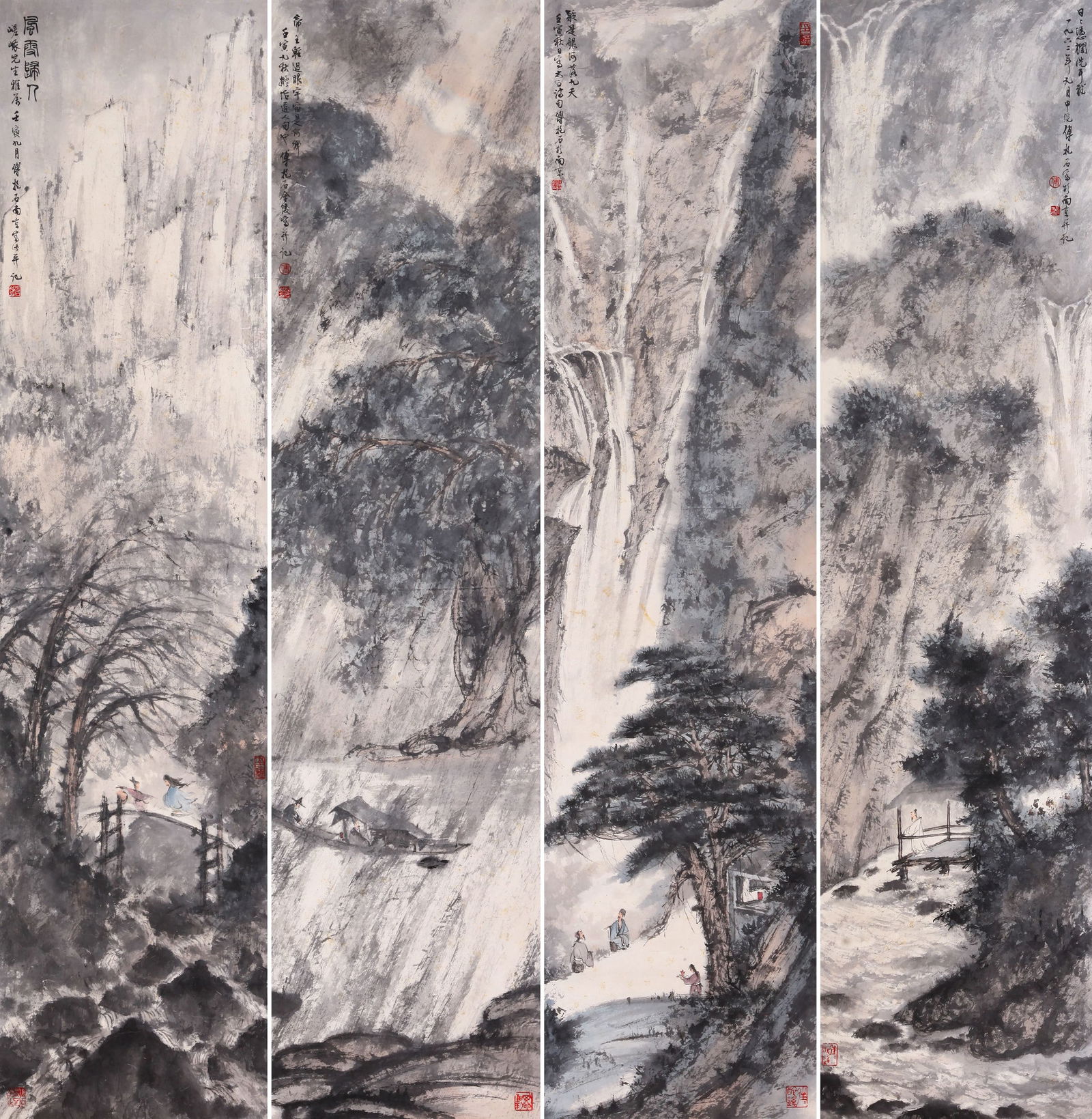 FU BAOSHI, ATTRIBUTED TO, LANDSCAPE, HANGING SCROLL - 2