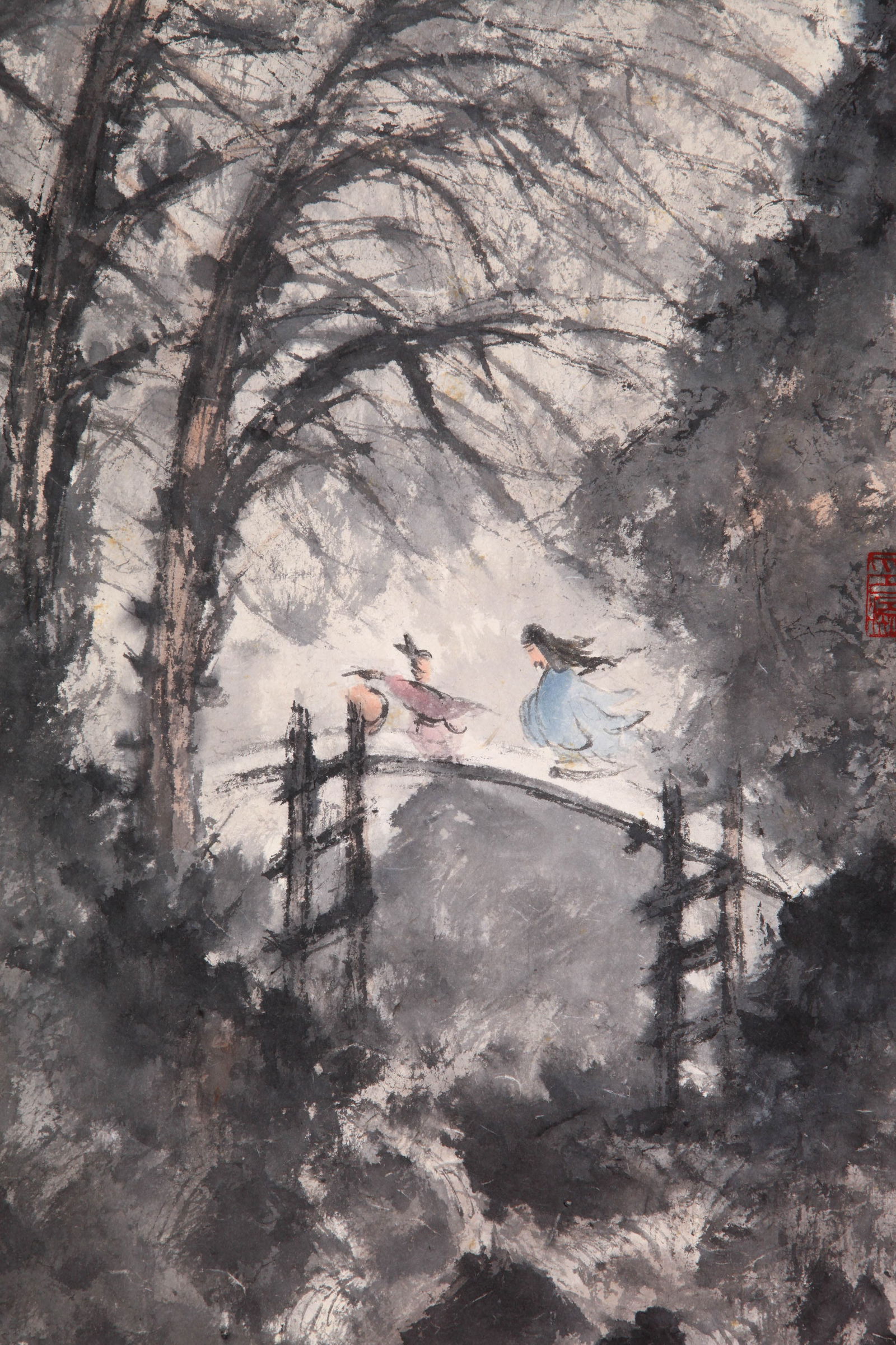 FU BAOSHI, ATTRIBUTED TO, LANDSCAPE, HANGING SCROLL - 5