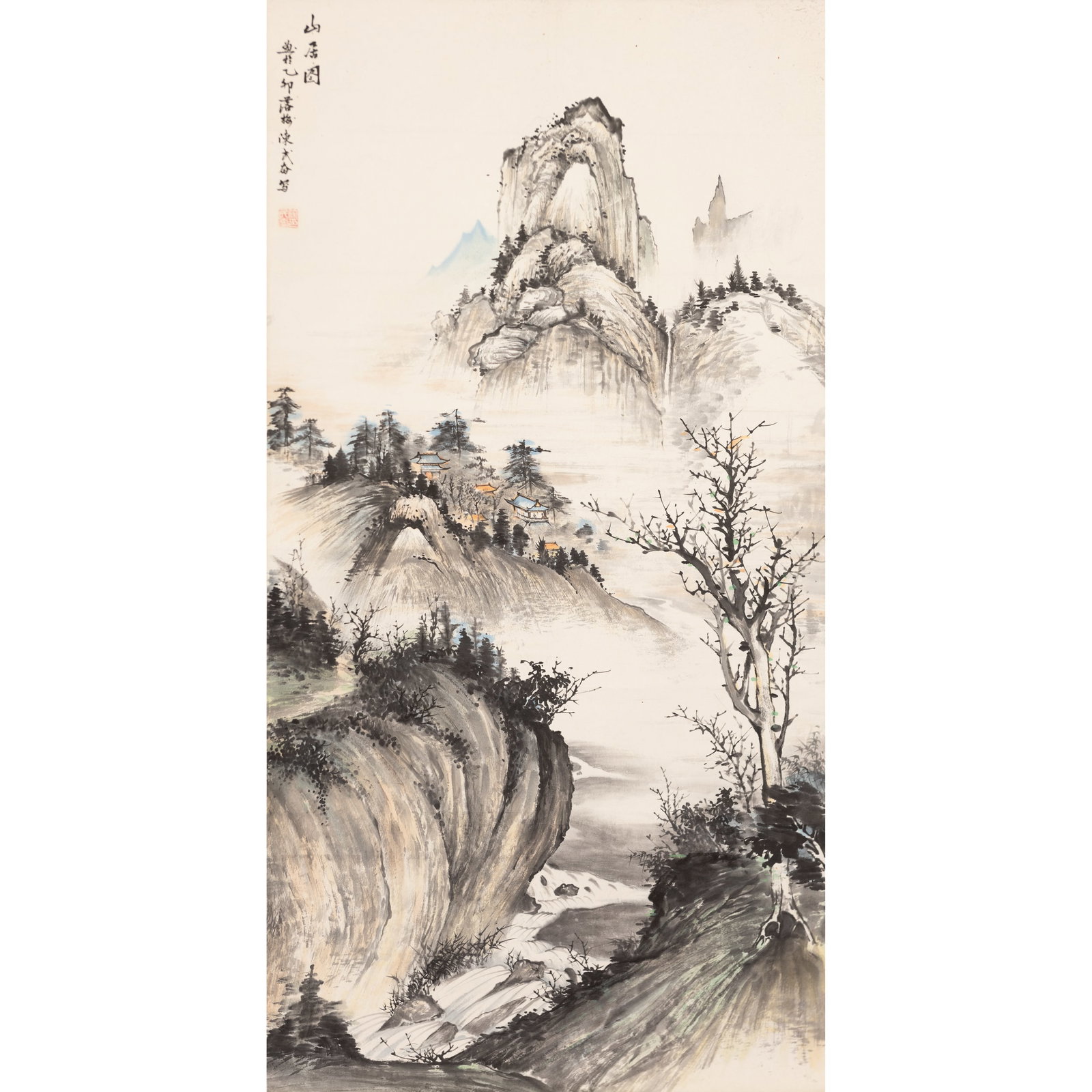 CHEN MINFEN - LANDSCAPE WITH HUTS (1 of 7)