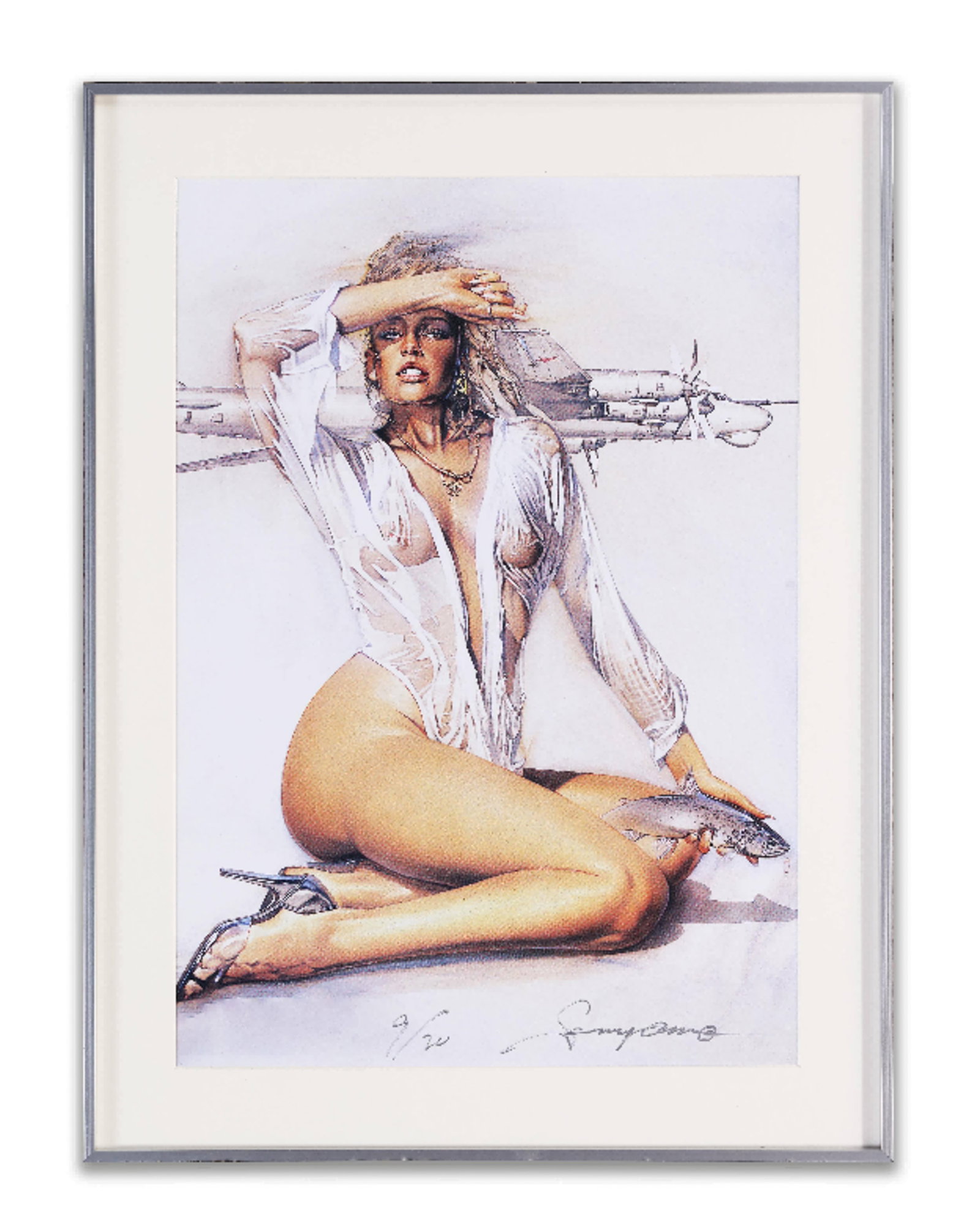 SORAYAMA HAJIME (B. 1947), ATTRIBUTED TO, OFFSET LITHOGRAPH: The lot consists of an offset lithograph attributed to Hajime Sorayama (b. 1947).Dimensions: Image: 19 3/4 x 13 3/4 in (50 x 35 cm). All measurements are approximate.