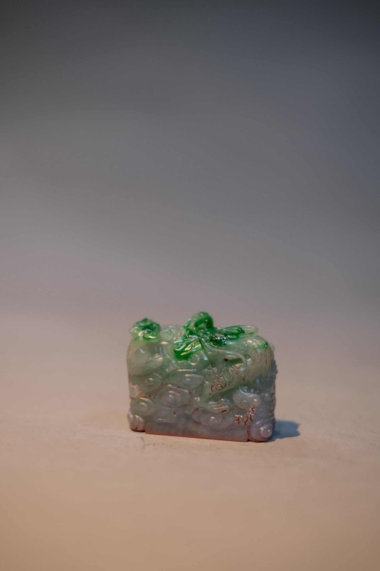 A CARVED JADEITE SEAL (1 of 4)